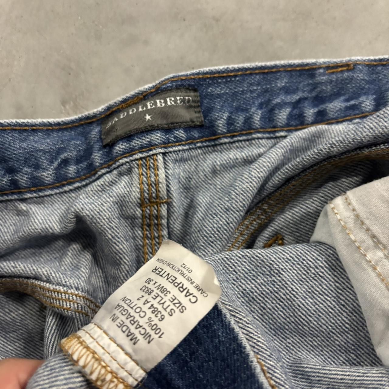 Vintage Crazy Vintage Y2K/2000s Baggy Faded Light Wash Carpenter Denim Jeans! 38x30 Size US 38 / EU 54 - 8 Thumbnail