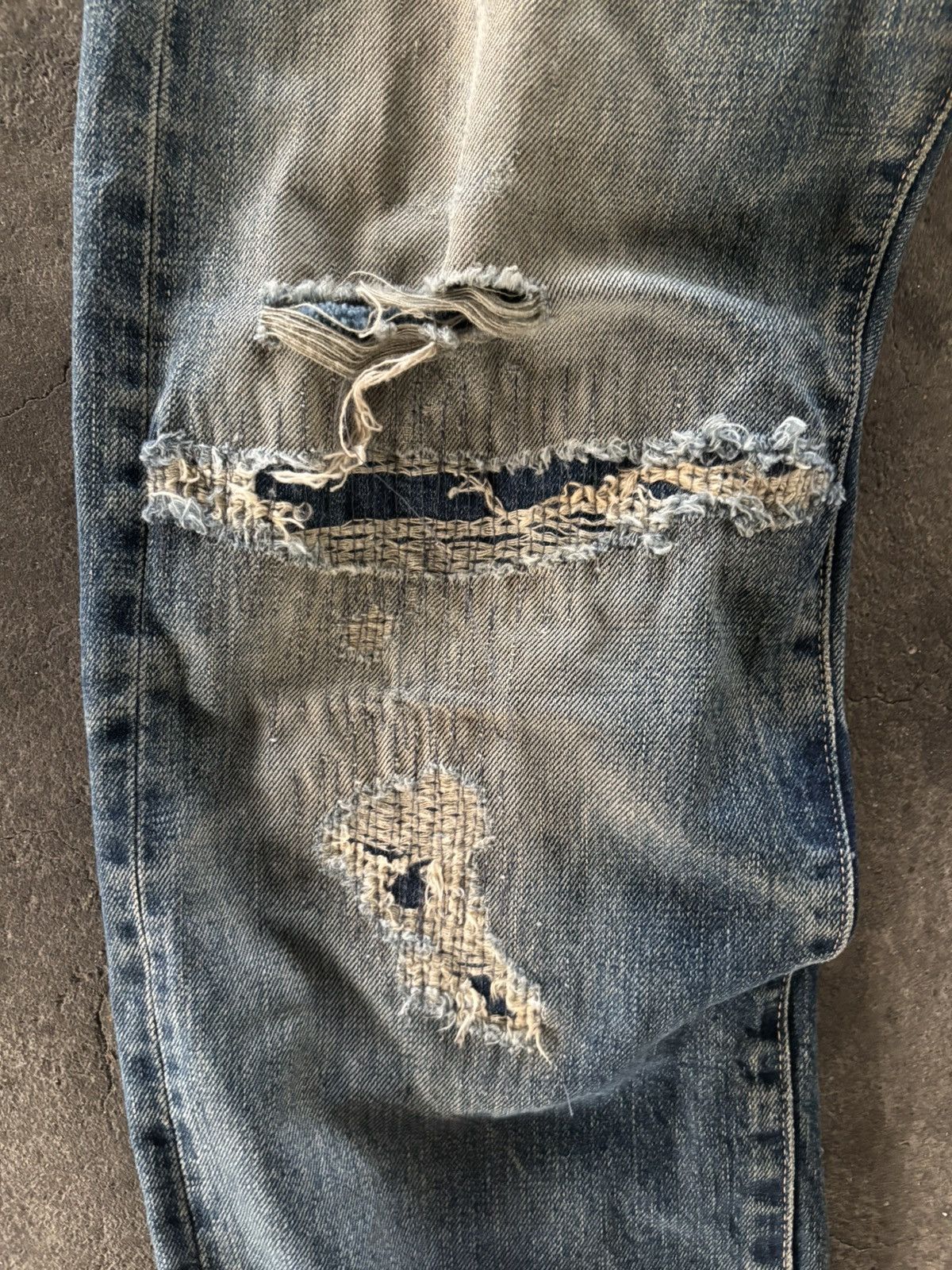 OMNIGOD Vintage Omnigod distressed selvedge denim Size US 33 - 5 Thumbnail