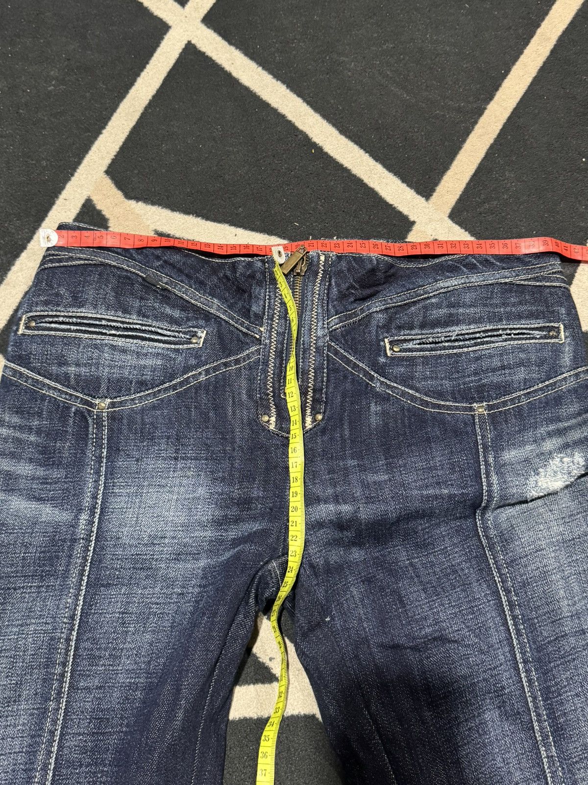Just Cavalli 2000s Justcavalli Zipper Pants Denim Flared Low Waist Size 27" / US 4 / IT 40 - 7 Thumbnail