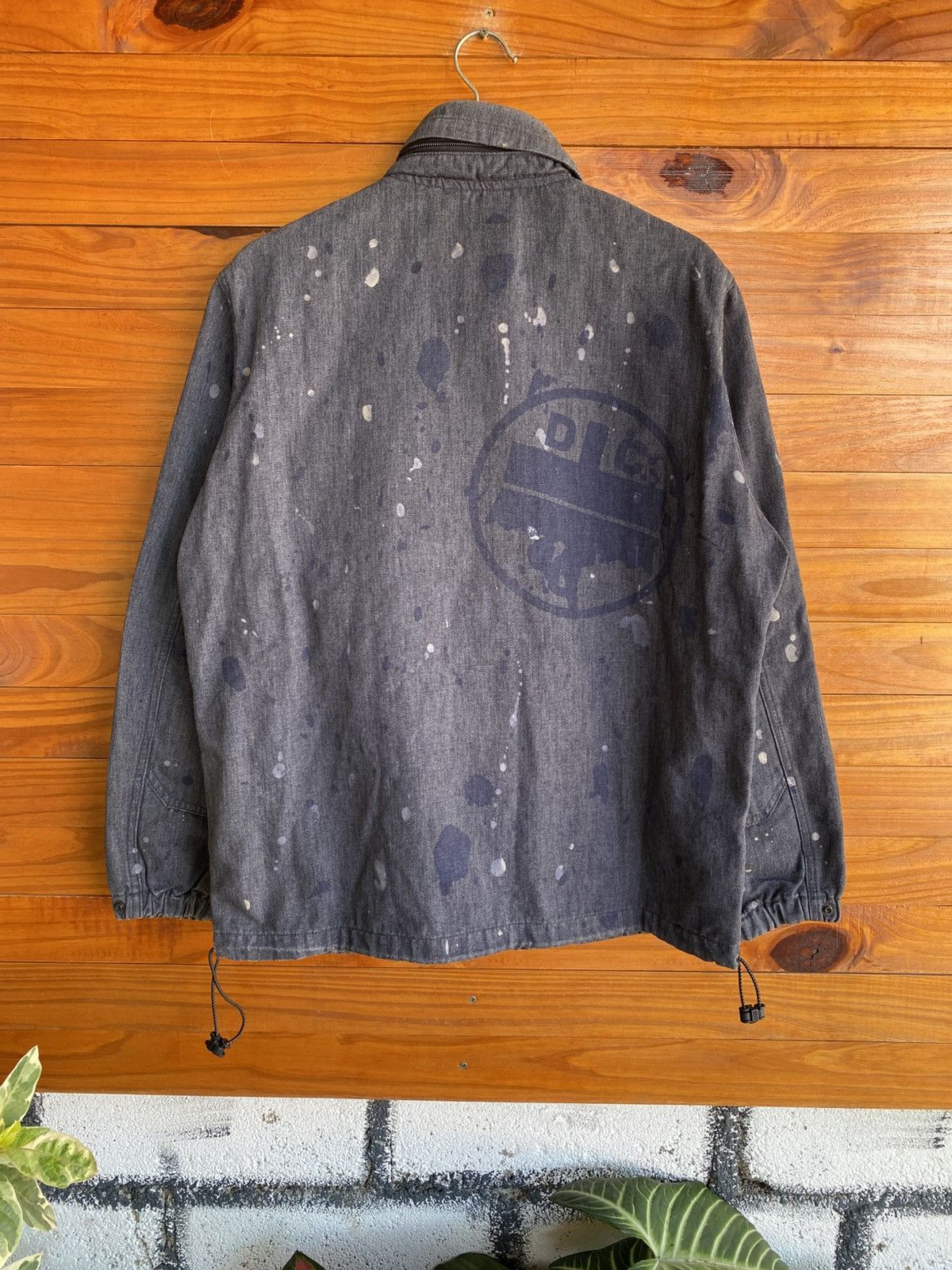 ABAHOUSE Vintage ABAHOUSE Paint Splatter Work Jacket Grey Streetwear Size US M / EU 48-50 / 2 - 12 Thumbnail