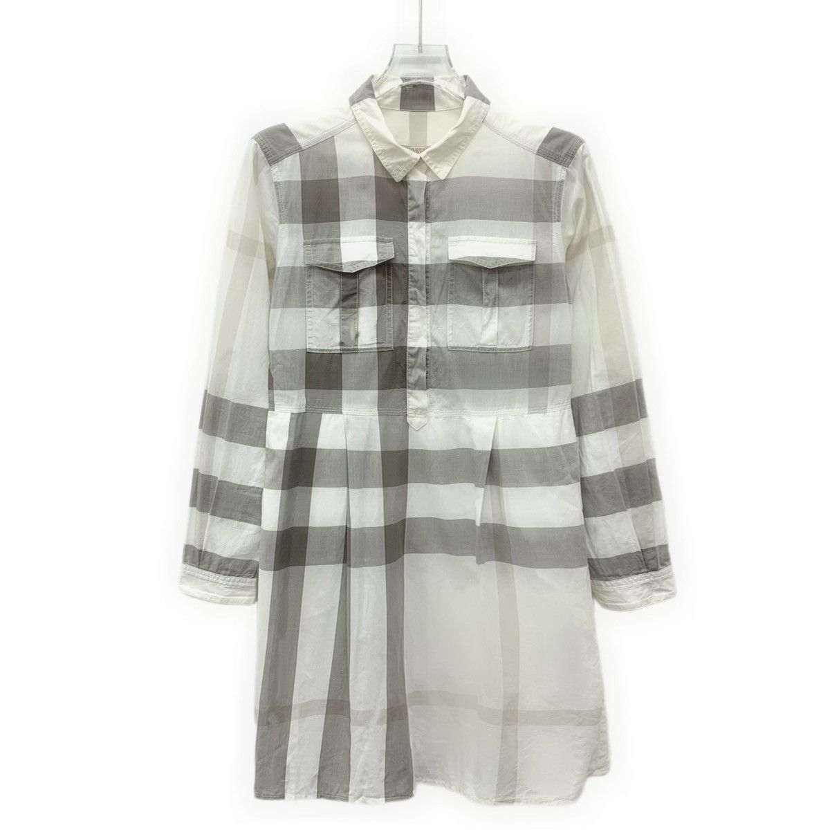 Burberry Burberry White Striped Long Sleeve Shirt Dress K26WX Size XS / US 0-2 / IT 36-38 - 1 Thumbnail