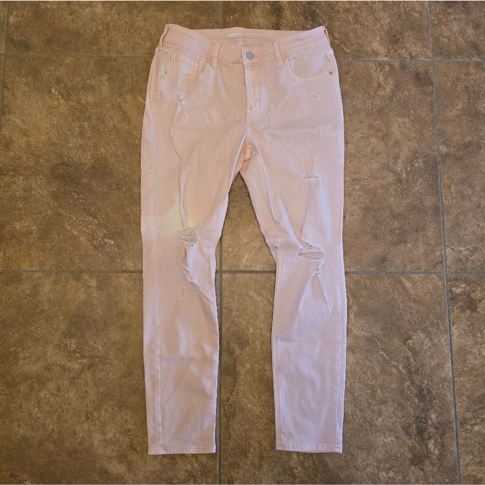 Old Navy Light Pink Rockstar | OLD NAVY | Super Skinny Colored Jean Size 34" / US 12 / IT 48 - 1 Thumbnail