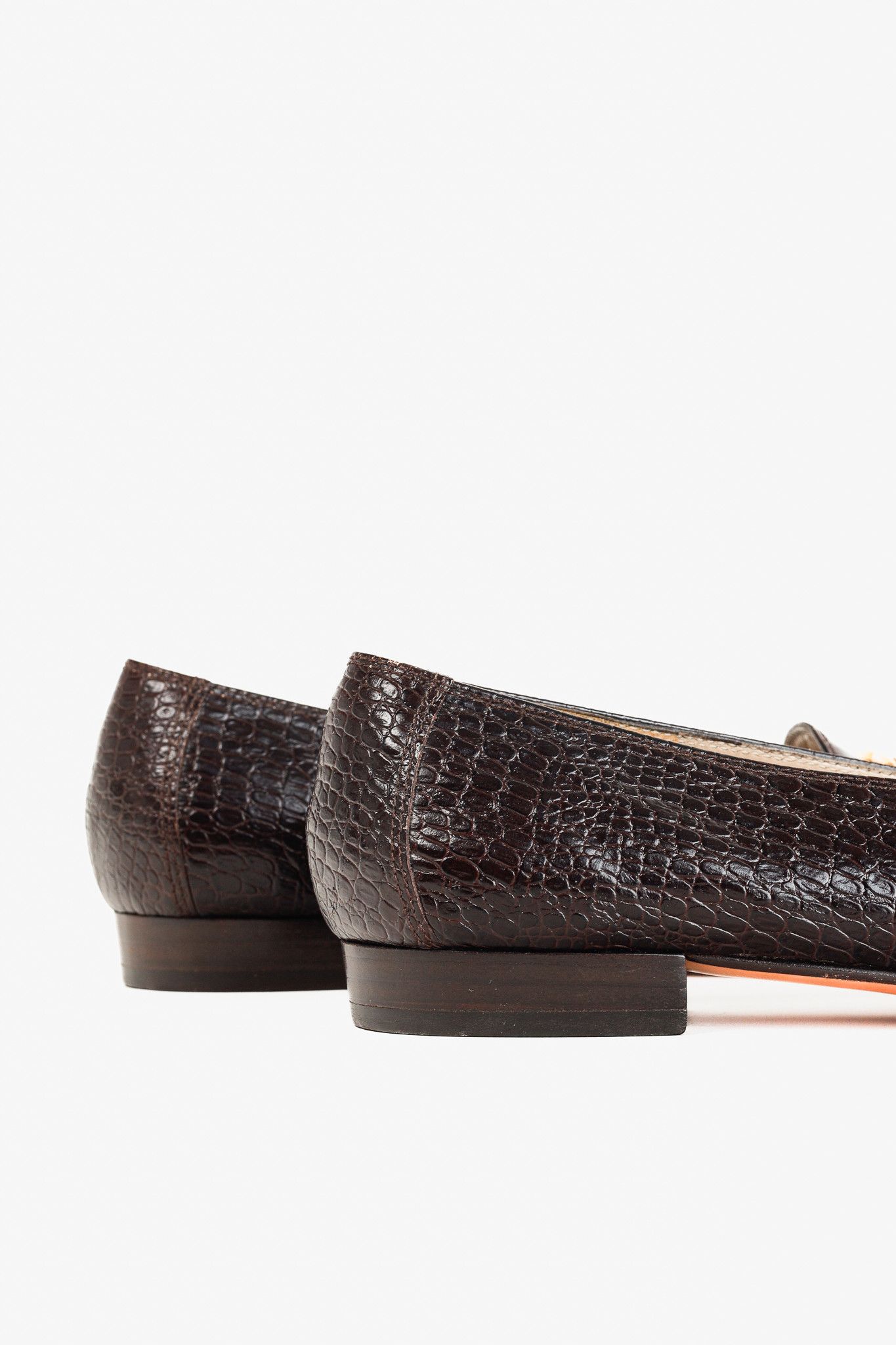 Salvatore Ferragamo Salvatore Ferragamo Castoro Croc-Embossed Buckle Loafers Size US 8 / IT 38 - 10 Thumbnail