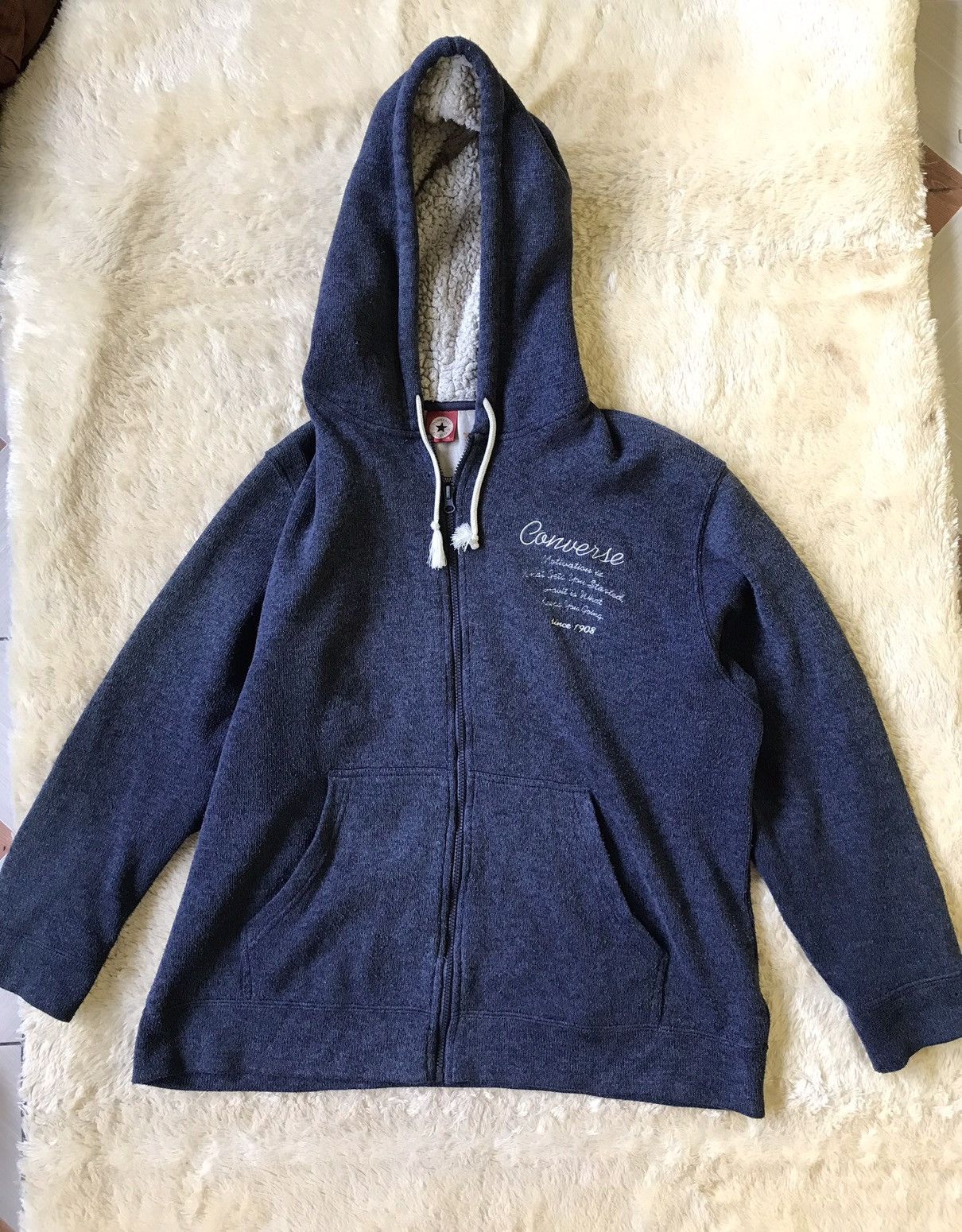 Converse × Vintage Vintage Converse Zipper Hoodie Since 1908 Size US XL / EU 56 / 4 - 1 Thumbnail