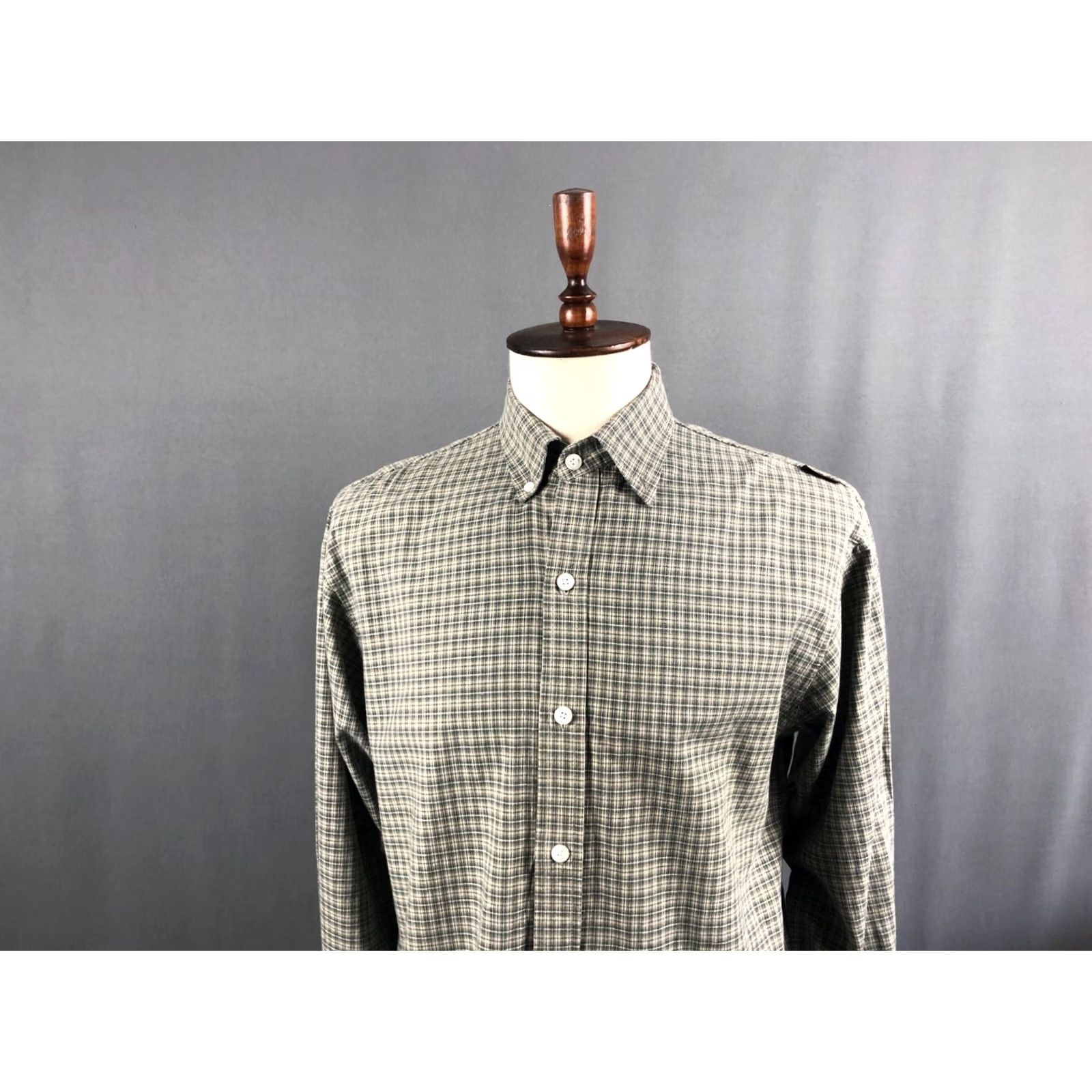 Vintage Number Nine Shirt Cotton Men Green Check Long Sleeve Button-Up Collared Size US M / EU 48-50 / 2 - 5 Thumbnail