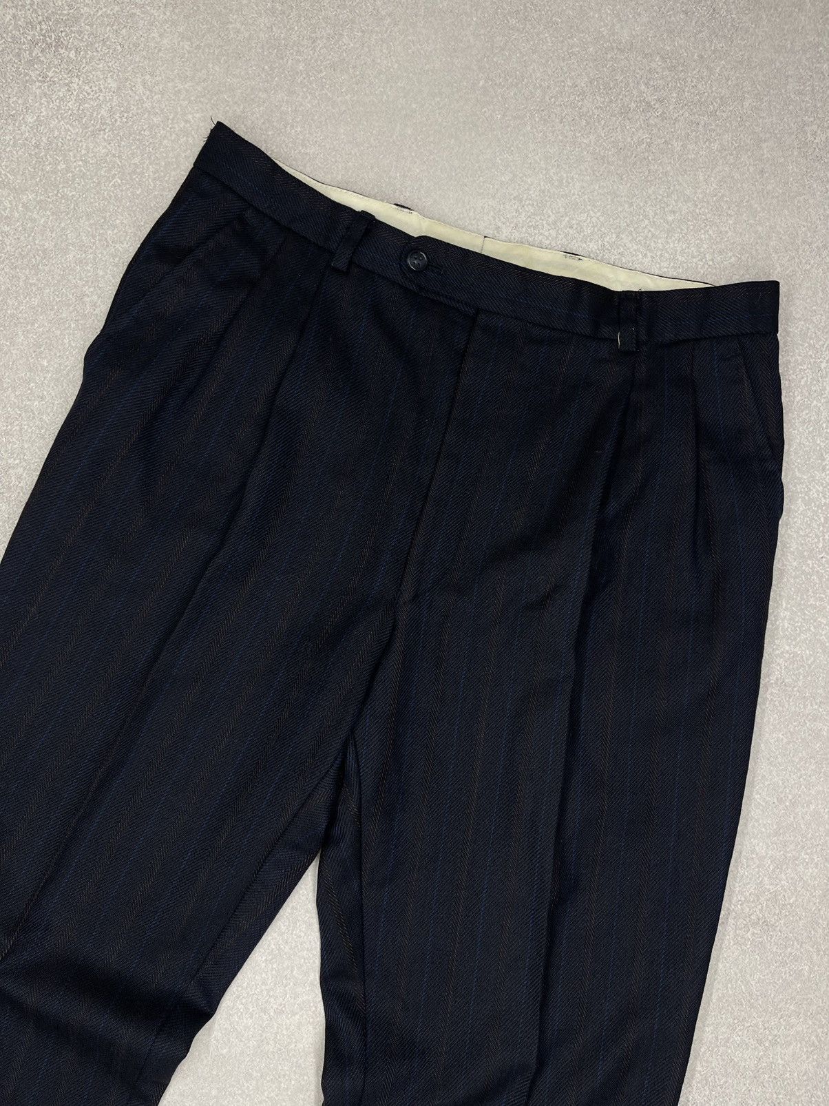 Vintage Vintage Yves Saint Laurent Wool Trousers Yugoslavia Designer Size US 32 / EU 48 - 3 Thumbnail