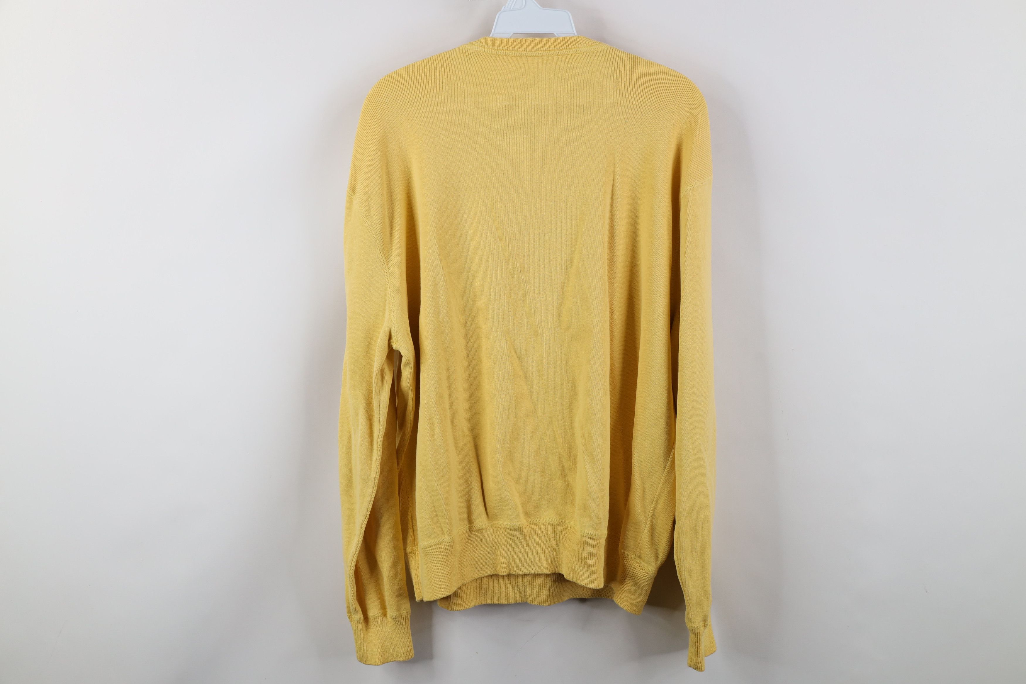 Ralph Lauren Vintage 90s Ralph Lauren Cotton Ribbed Knit Sweater Yellow Size US L / EU 52-54 / 3 - 11 Thumbnail