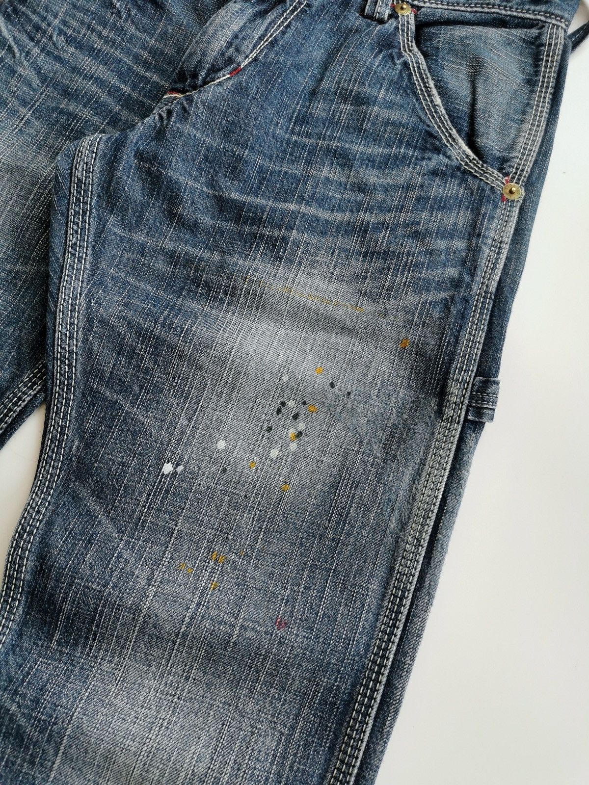 Edwin Liberto Utility Work Carpenter Distressed Ankle Jeans Size US 32 / EU 48 - 6 Thumbnail