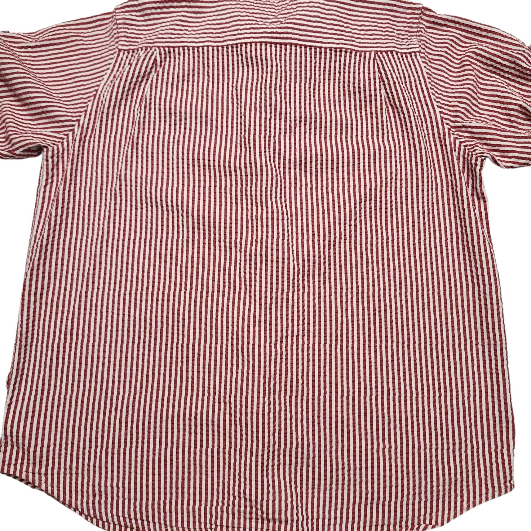 Vintage VINTAGE Mainstreet Blues Shirt Womens L Red Seersucker Candy Stripe Front Pocket Size L / US 10 / IT 46 - 5 Thumbnail