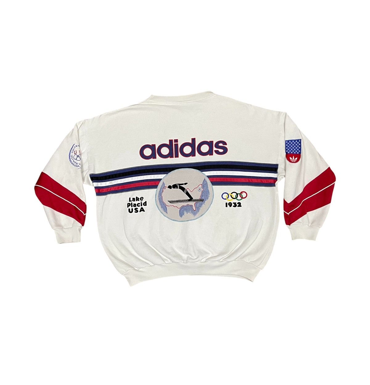 Adidas VINTAGE 1980 ADIDAS LAKE PLACID OLYMPICS SWEATSHIRT OVP Size US XL / EU 56 / 4 - 2 Thumbnail