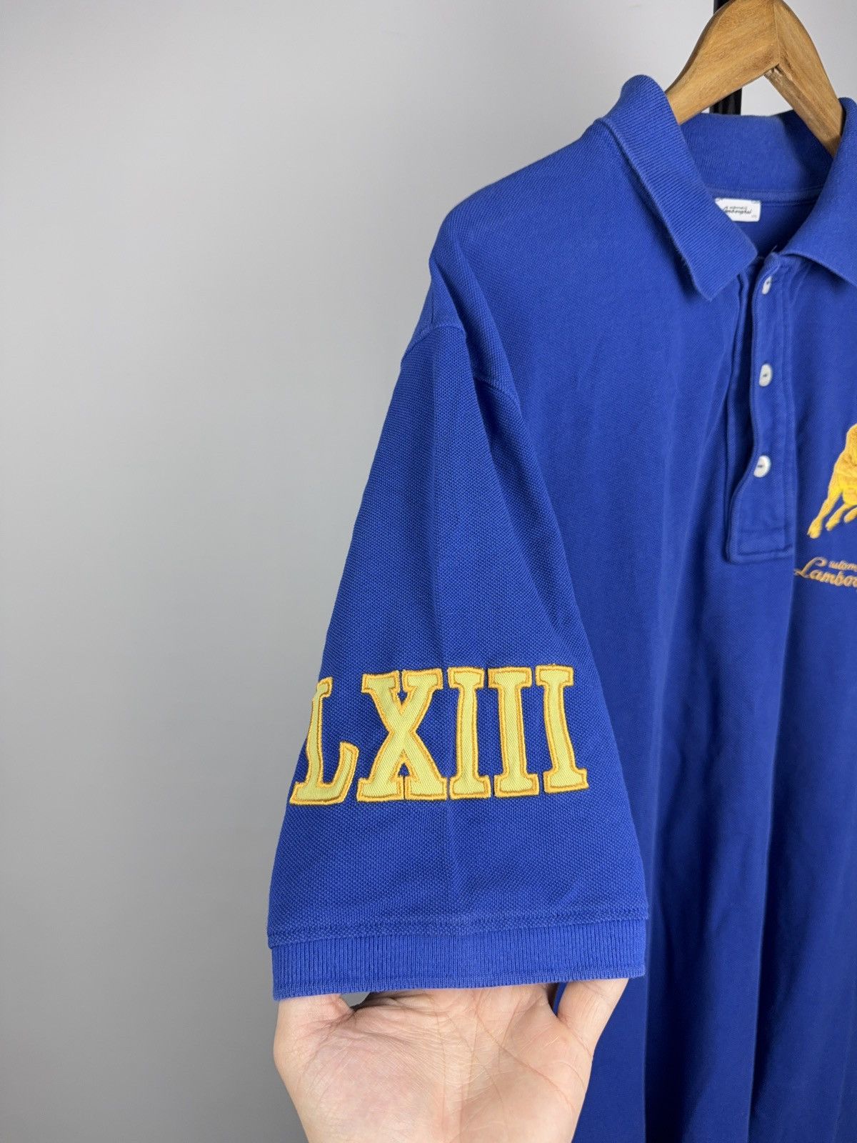 Lamborghini Luxury Automobili Lamborghini Bull Logo Polo Shirt Blue XXL Size US XXL / EU 58 / 5 - 5 Thumbnail