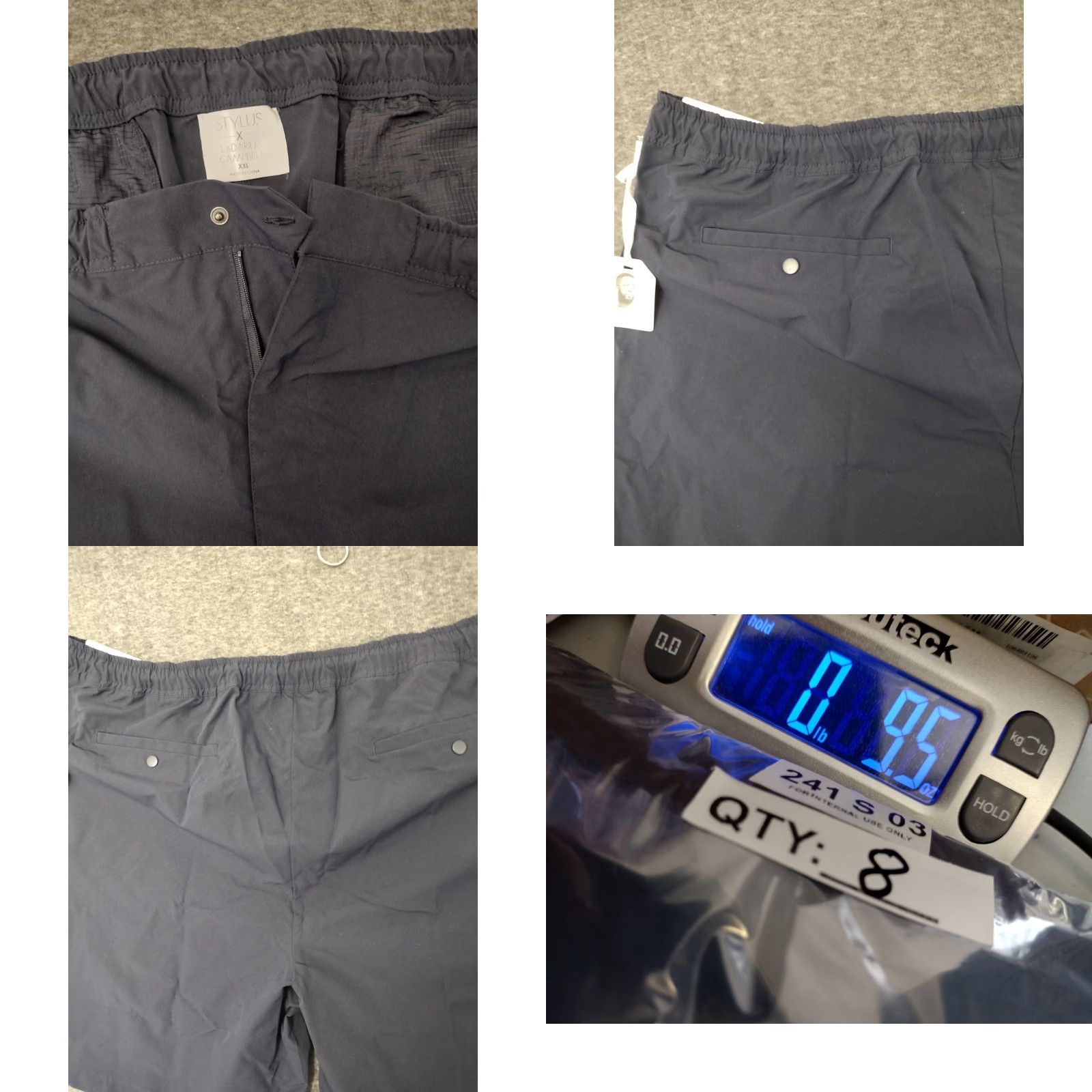 Vintage Stylus Ladarius Campbell Elastic Waist XXL Shorts Men Navy Canvas Stretch - Casual Casual Wear - 2XL Navy Size US 39 - 8 Thumbnail