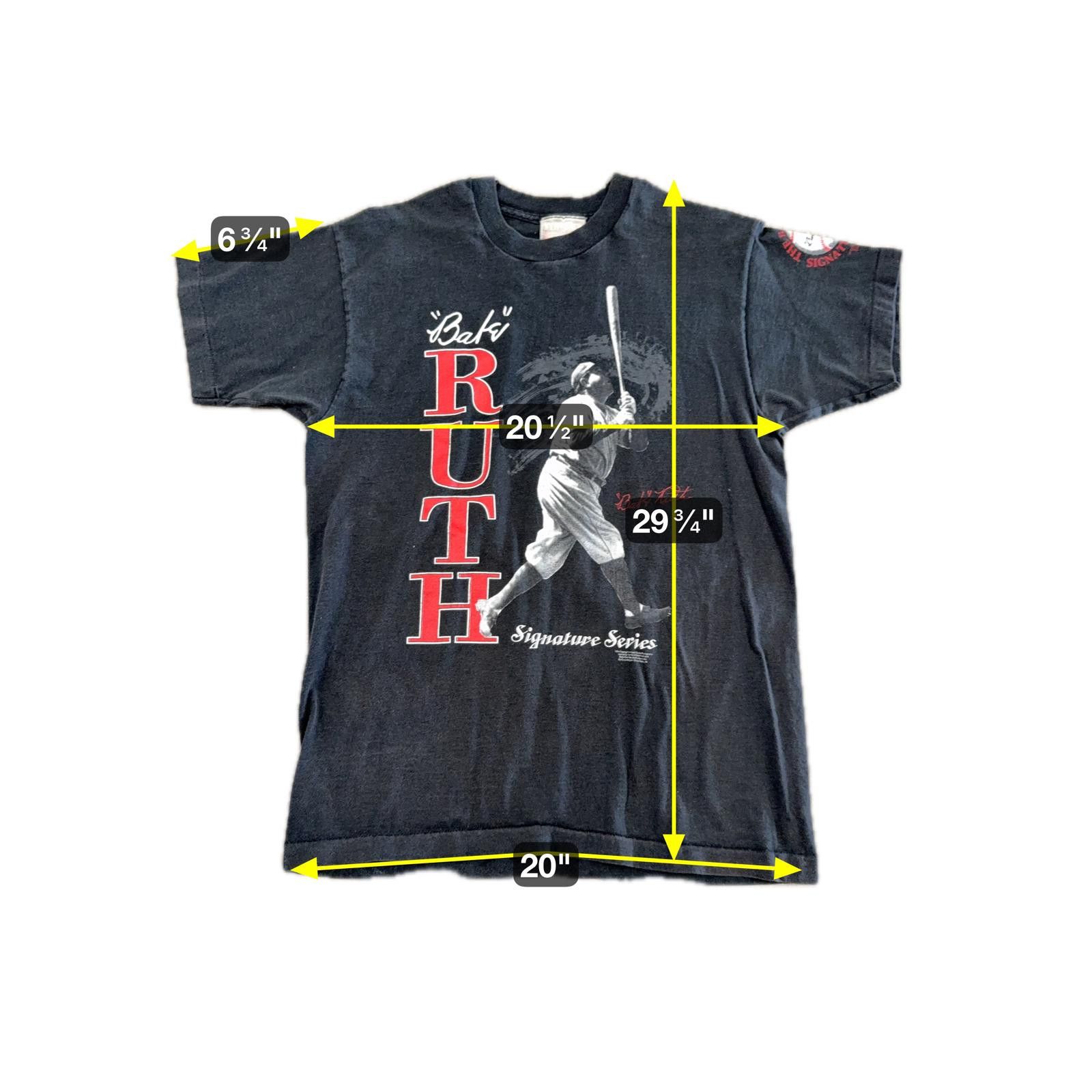 Vintage Vtg 1994 Limited Babe Ruth T-Shirt #d Single Stitch RARE Size US L / EU 52-54 / 3 - 11 Thumbnail