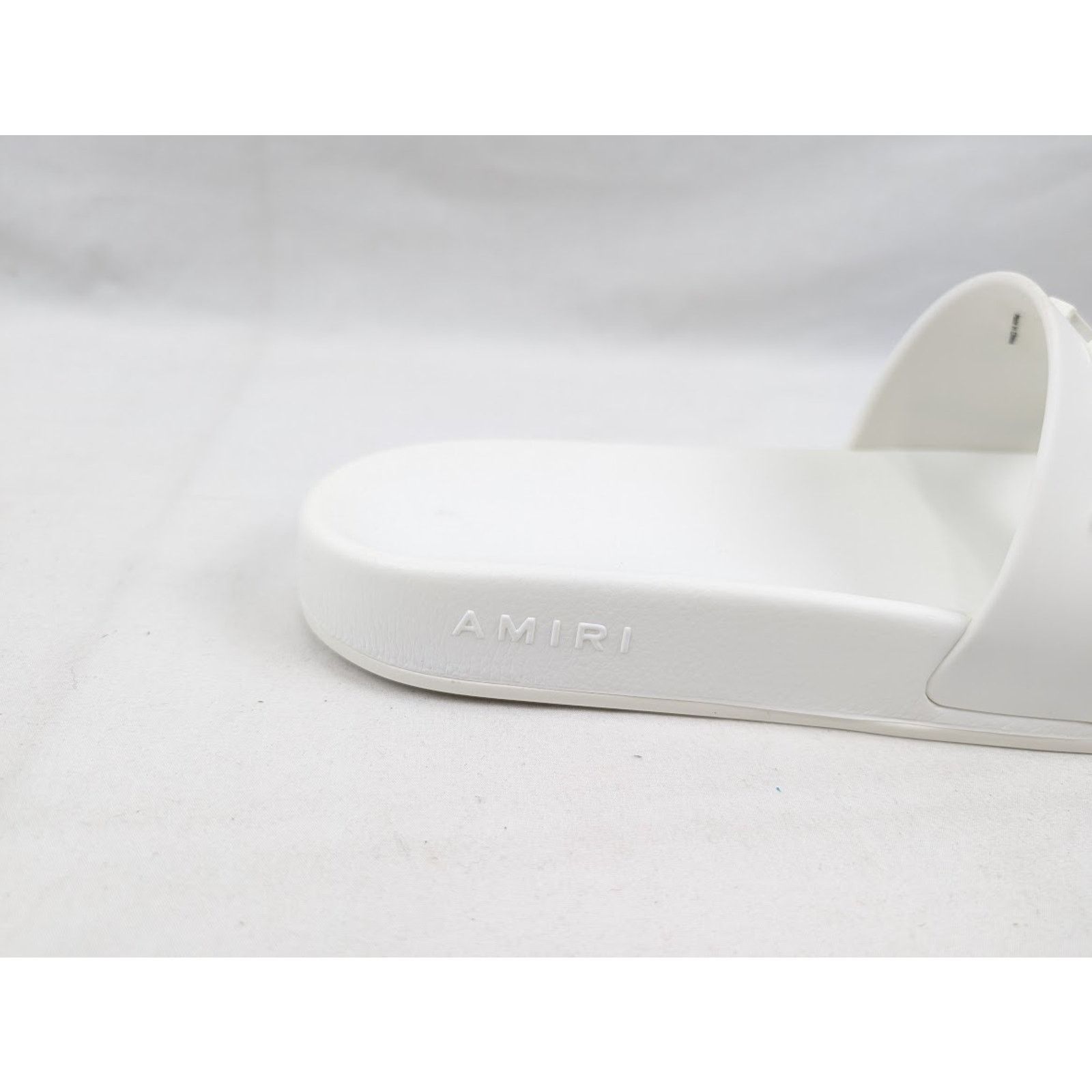 Amiri o1rshd1 Q:10 / Logo Pool Slide in White Size US 13 / EU 46 - 4 Thumbnail