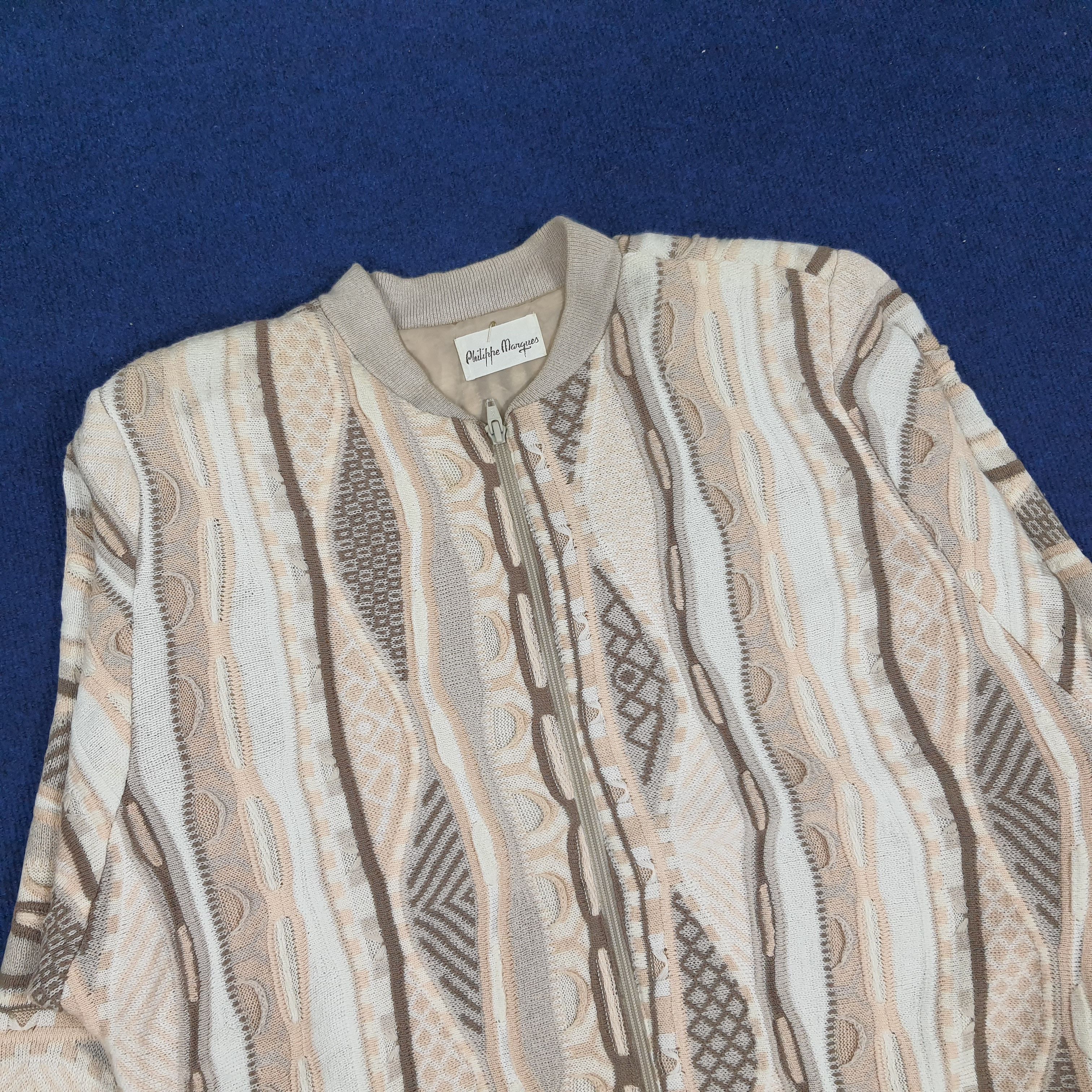 Designer × Vintage Vintage Philippe Marques Zipper Sweatshirt Size US L / EU 52-54 / 3 - 2 Thumbnail