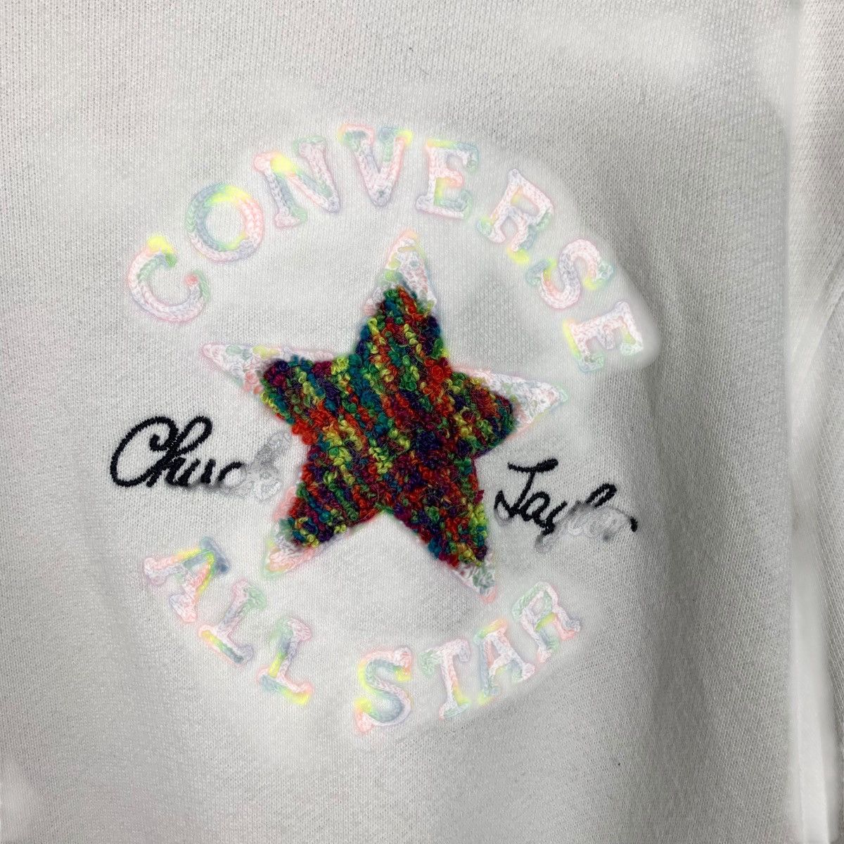 Converse CONVERSE All Star Logo White Crewneck Sweatshirt #1553-C70 Size US L / EU 52-54 / 3 - 10 Thumbnail