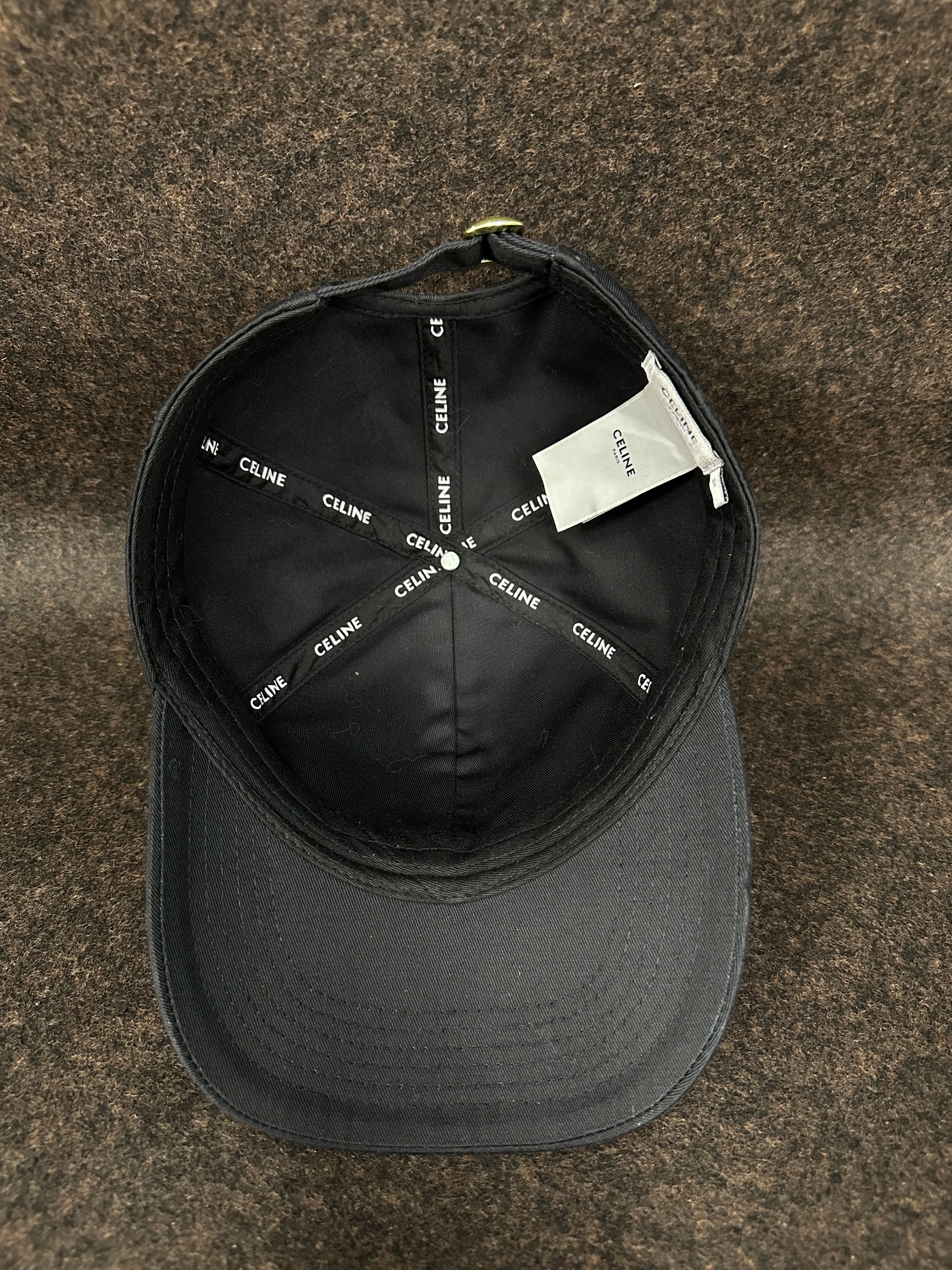 Celine Celine Triomphe Black Baseball Cap Size ONE SIZE - 6 Thumbnail