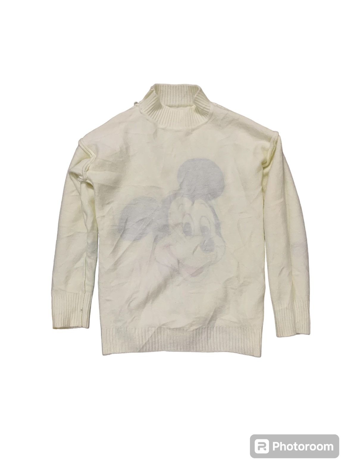 Aran Isles Knitwear × Handmade × Mickey Mouse Knit jumper Mickey mouse Bigprint (A) Size US S / EU 44-46 / 1 - 3 Thumbnail