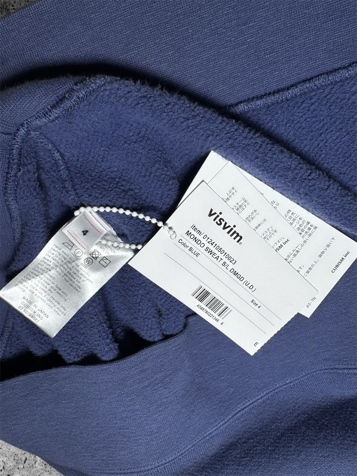 Visvim VISVIM “MONDO SWEAT S/L DMGD (U.D)” Size US XL / EU 56 / 4 - 7 Thumbnail
