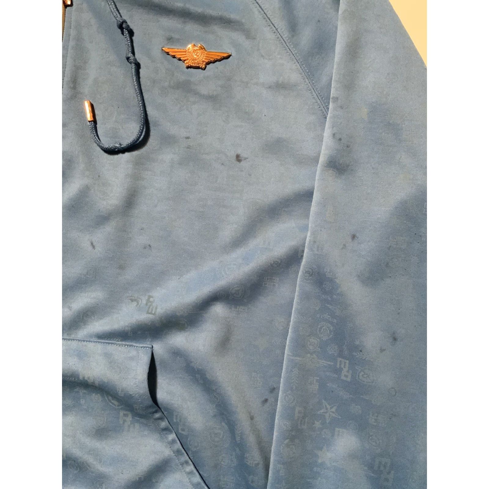 Rocawear VINTAGE Rocawear Denim Co Flight Wings AOP Zip Blue Hoodie XL Mens Size US XL / EU 56 / 4 - 7 Thumbnail