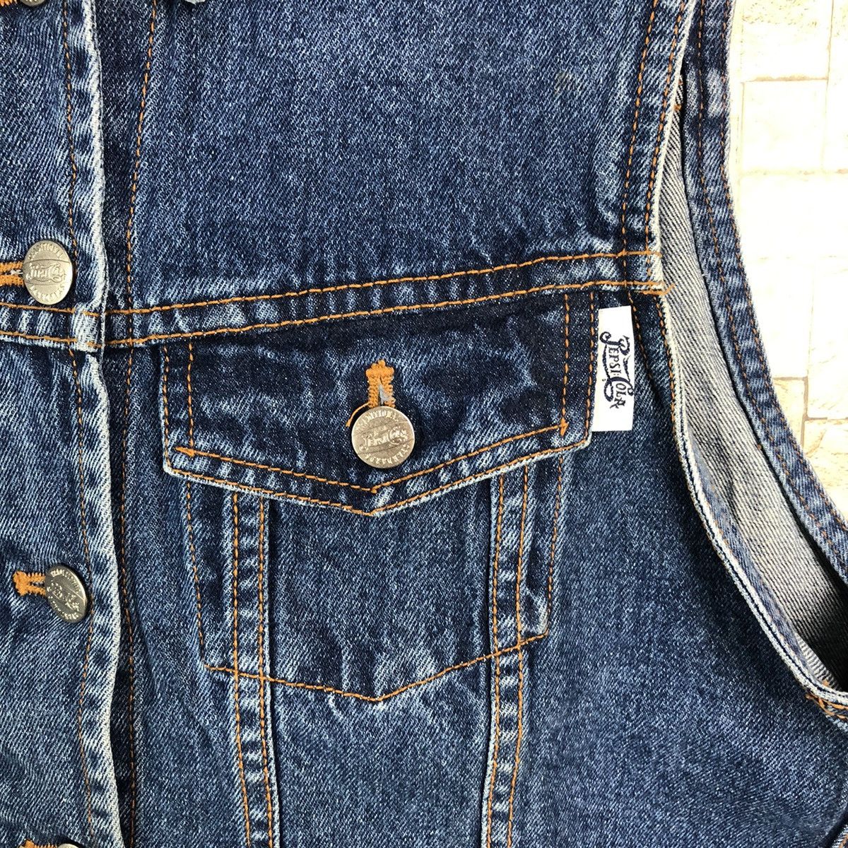 Coca Cola Pepsi Cola Blue Denim Vest #A838 Size US S / EU 44-46 / 1 - 10 Thumbnail