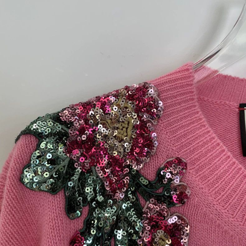 Gucci Gucci Pink sequin sweater Size M / US 6-8 / IT 42-44 - 5 Thumbnail