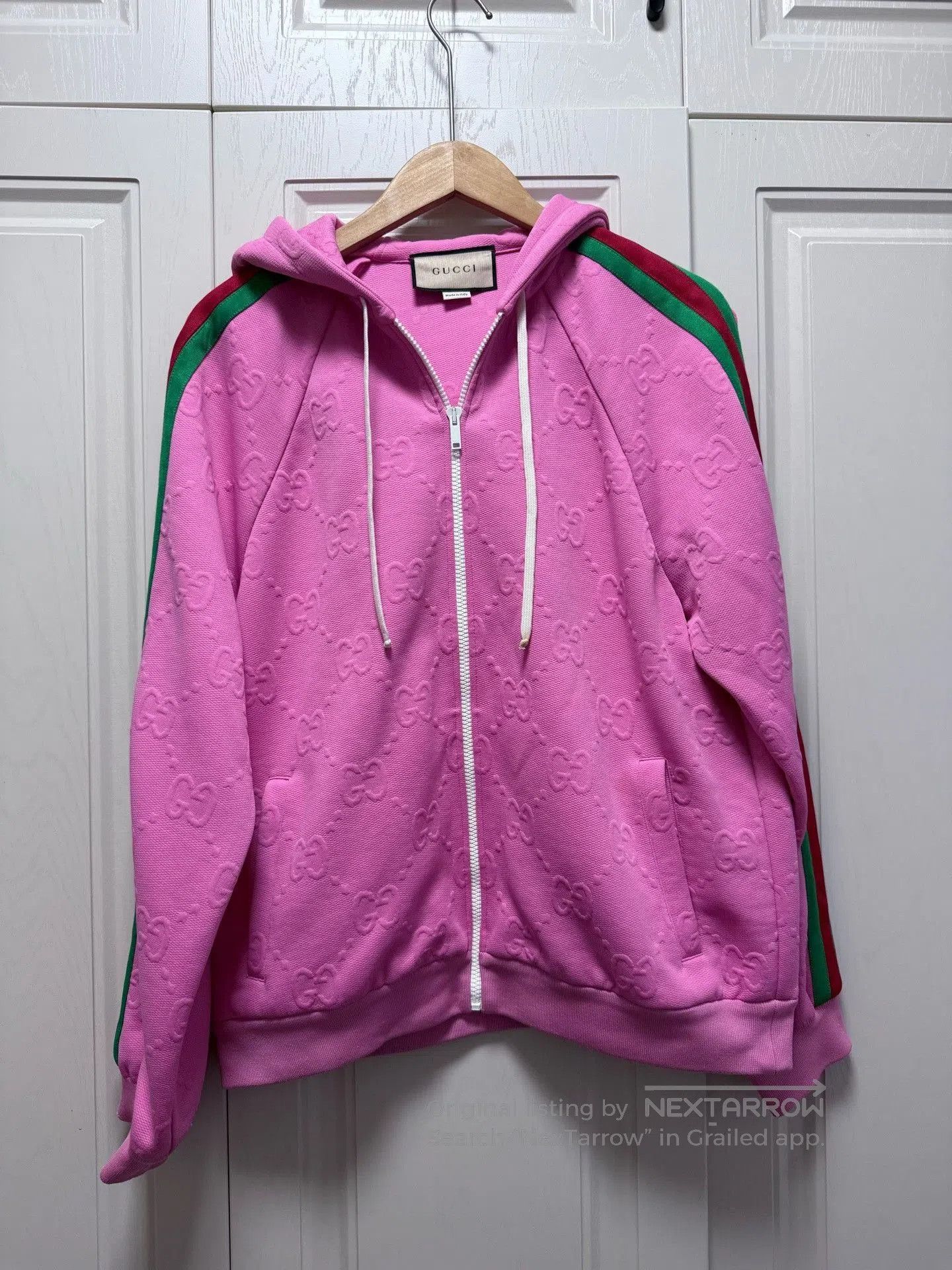 Gucci Gucci Pink Green Zip Hooded All. Size L / US 10 / IT 46 - 1 Thumbnail