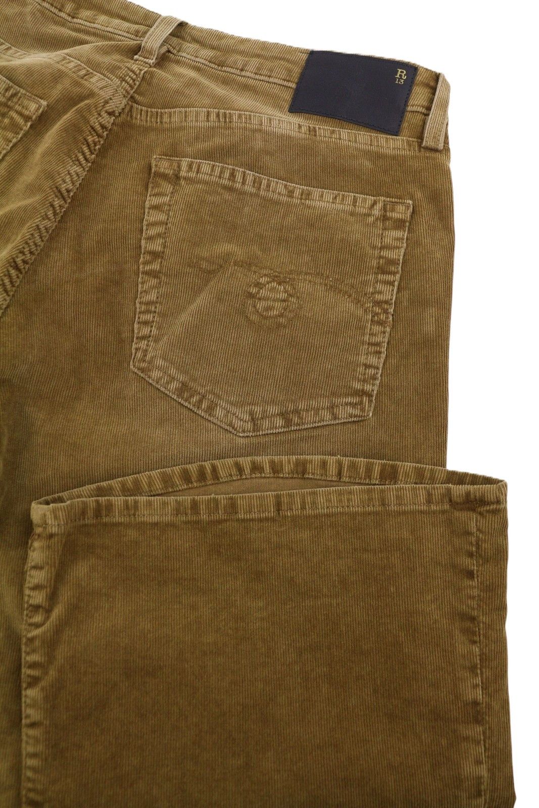 R13 JOAN KICK FLARE 28 Golden Brown Stretch Zip FW25 87213 Size 28" / US 6 / IT 42 - 6 Thumbnail