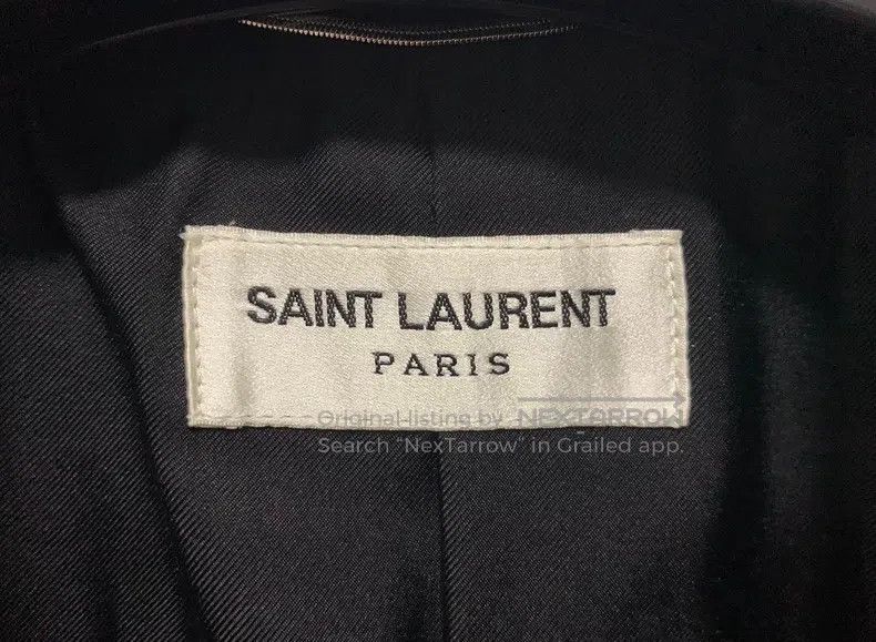 Saint Laurent Paris Saint Laurent Paris Black striped braided button double-br Size US S / EU 44-46 / 1 - 3 Thumbnail