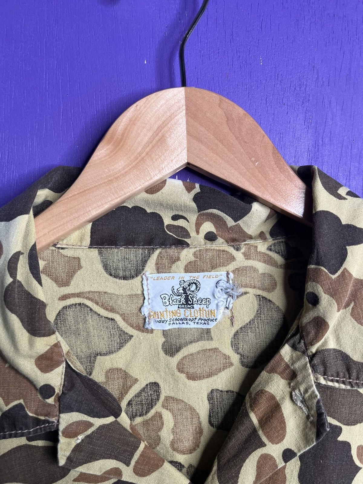 Vintage Vintage 70s black sheep Camo button up Size US M / EU 48-50 / 2 - 4 Thumbnail