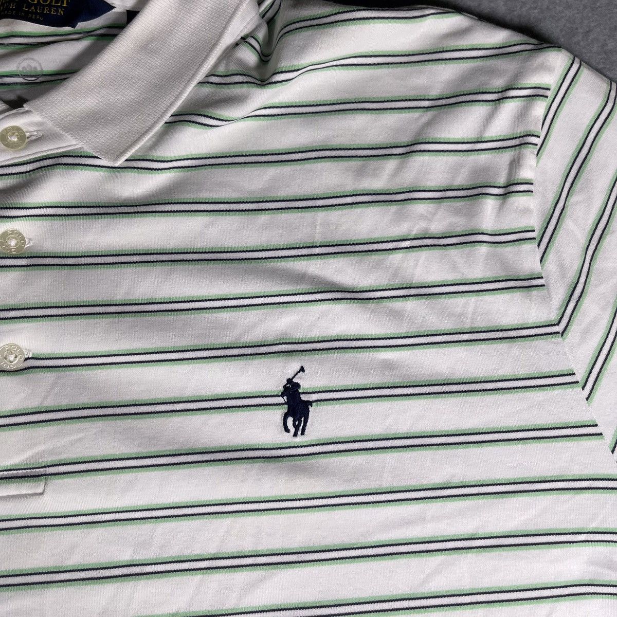 Polo Ralph Lauren Polo Ralph Lauren men’s white & green golf polo Size US XL / EU 56 / 4 - 3 Thumbnail