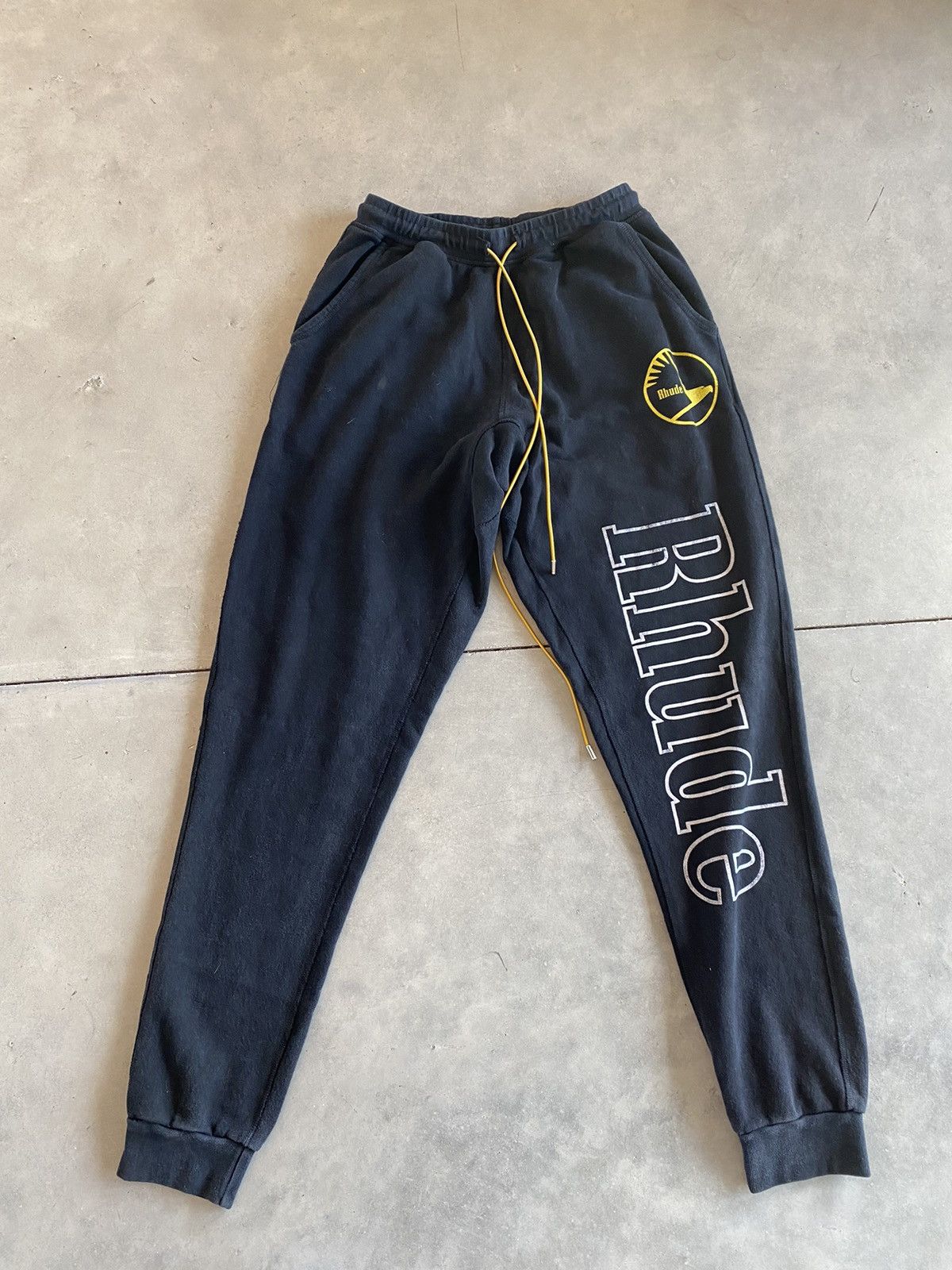 Rhude Black Racing Logo Sweatpants