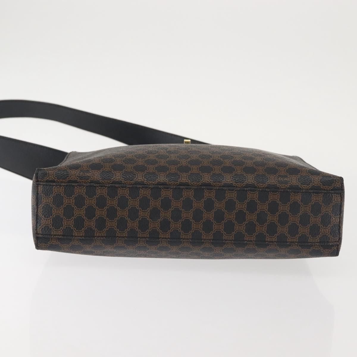 Celine CELINE Macadam Canvas Shoulder Bag Pvc Leather Black Gold Size ONE SIZE - 9 Thumbnail