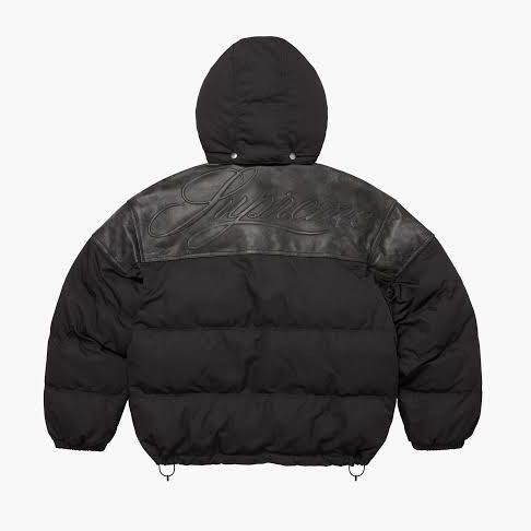 Supreme Supreme FW25 Leather Yoke Puffer Jacket Size US S / EU 44-46 / 1 - 2 Thumbnail