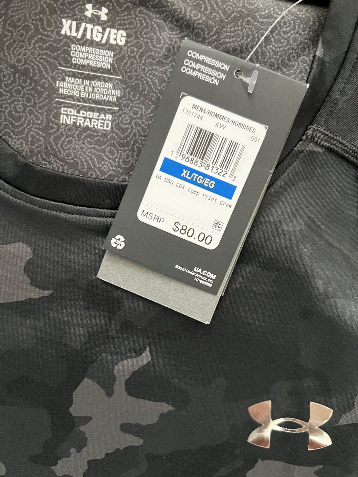 Under Armour Under Armour UA Coldgear Infared Camo Compression L/S Shirt Size US XL / EU 56 / 4 - 6 Thumbnail