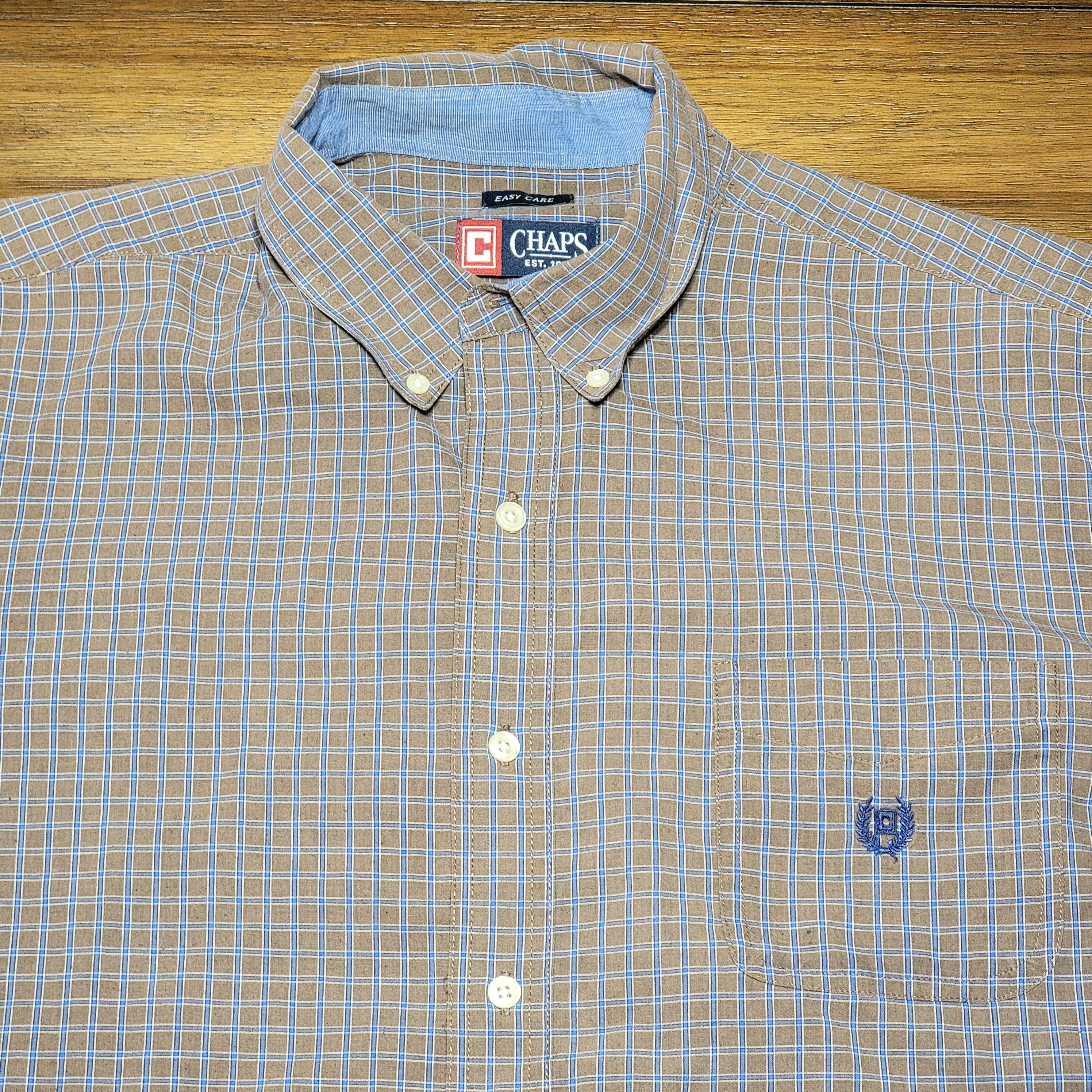Chaps Chaps LS Small Squares Full Button Shirt - Size XXL Size US XXL / EU 58 / 5 - 2 Thumbnail