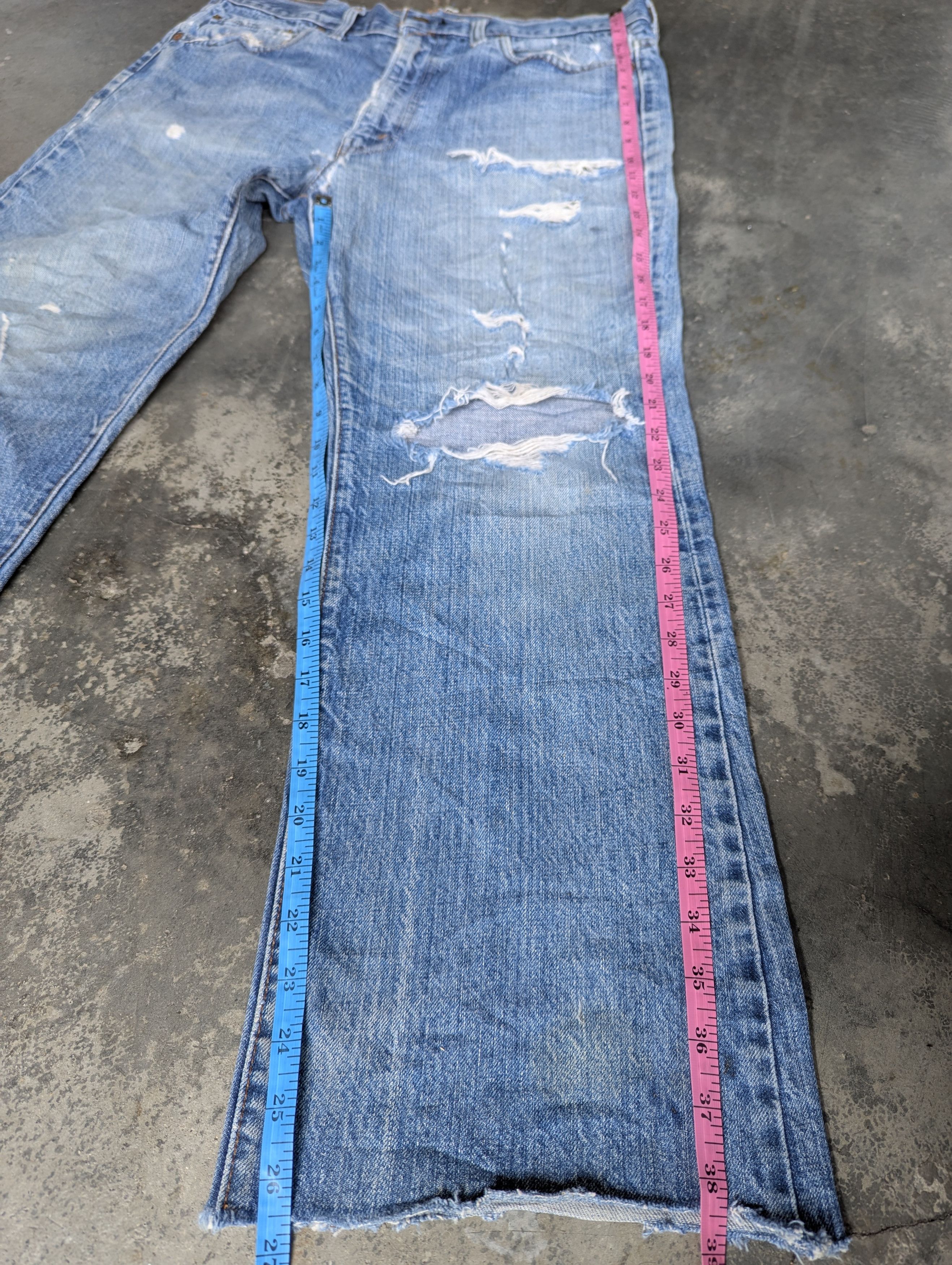 Levi's DISTRESSED 70/80s LEVIS 517 ZIP TALON 42 BUTTON NO 2 RED TAB Size US 34 / EU 50 - 6 Thumbnail