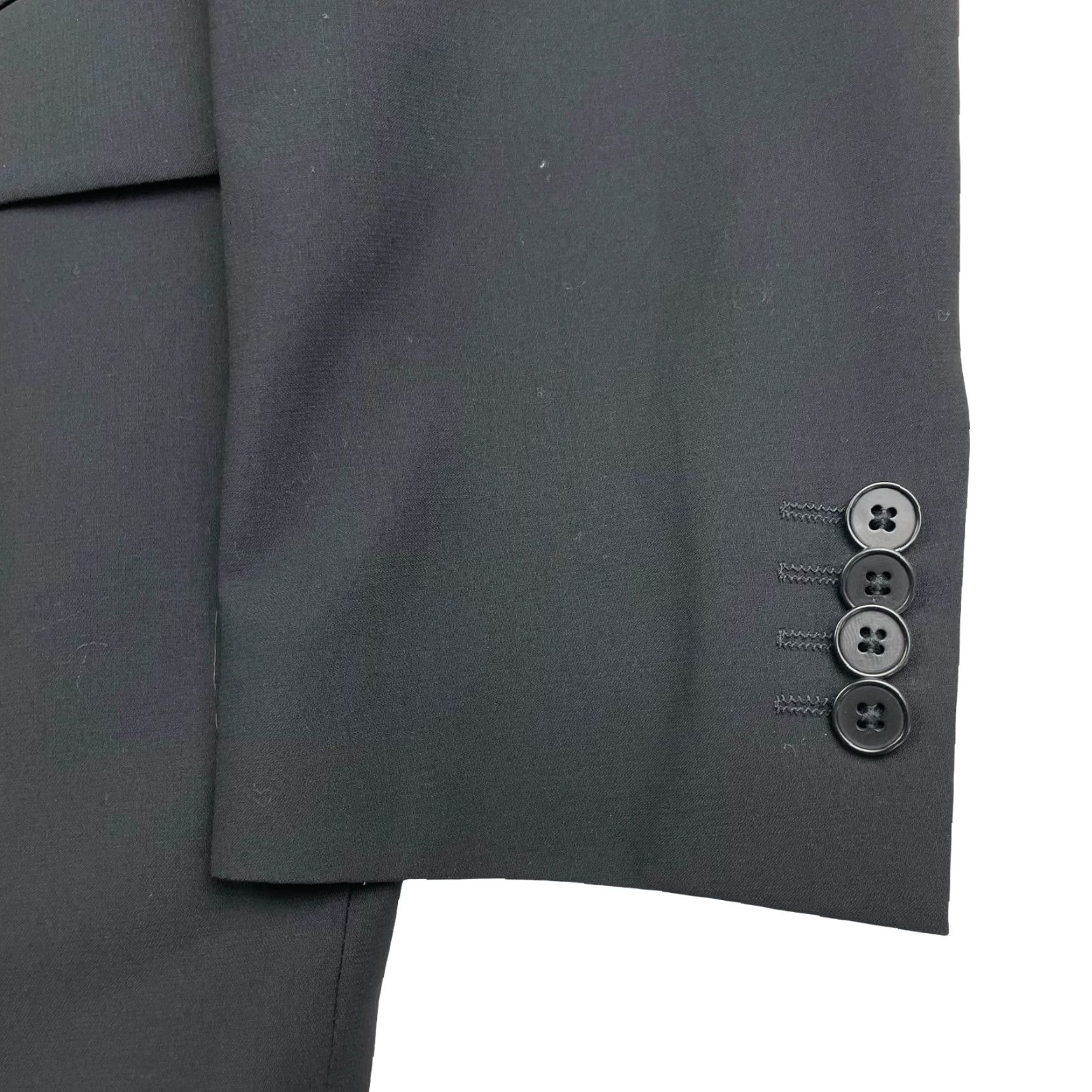 John Varvatos VINTAGE John Varvatos Blazer Jacket Black 2-Button 42L Wool Mens Blazer Notch Lapel Long 42 US Size 42R - 4 Thumbnail