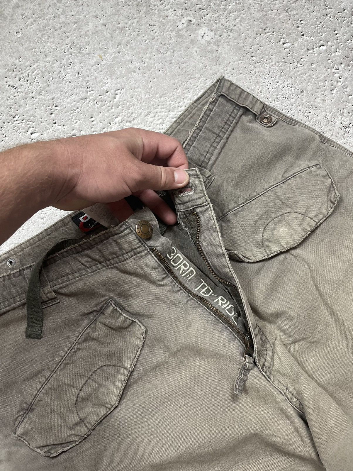 O'Neill × Vintage O’Neill Baggy Faded Cargo Pants Wide Fit Workwear Style Size US 34 / EU 50 - 5 Thumbnail