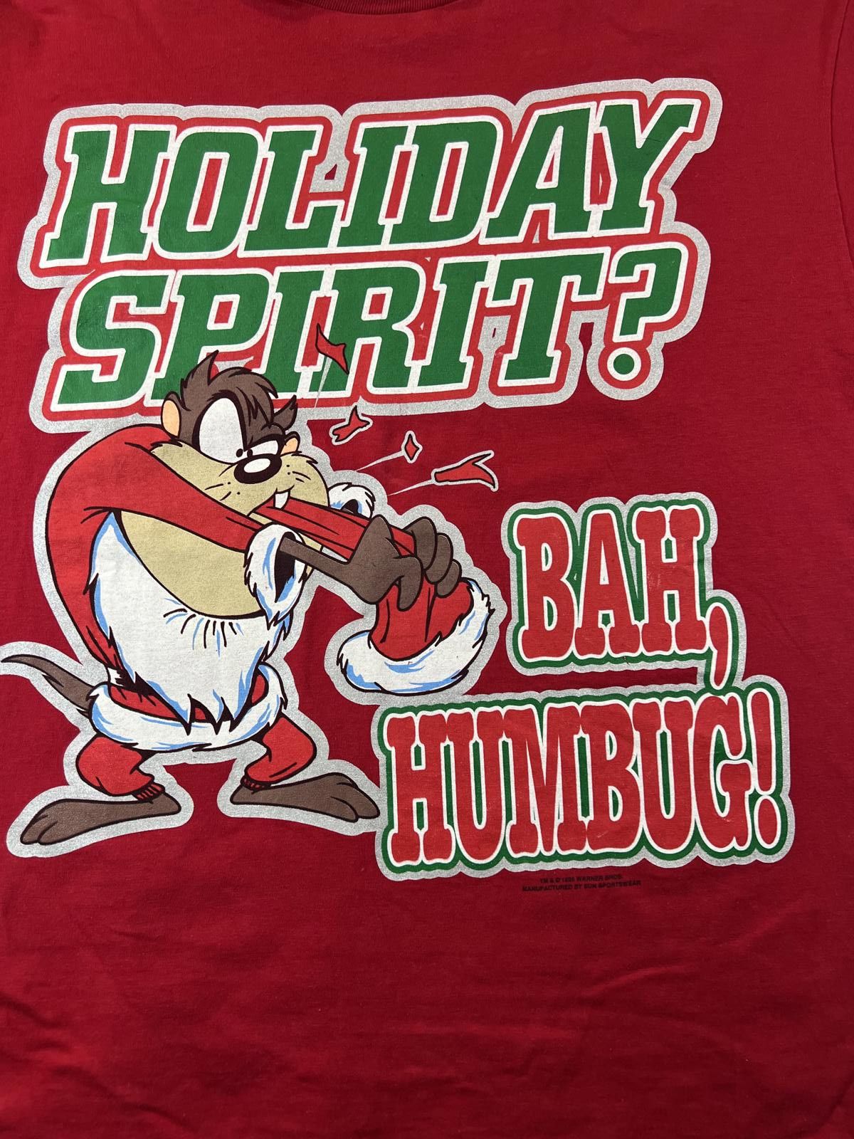 Other Looney Tunes Holiday Spirit Taz Red Graphic T-Shirt Size US XL / EU 56 / 4 - 2 Thumbnail