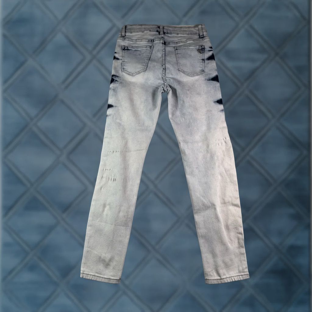 Denime VIP Denim Jeans Women’s Acid Wash Tie Dye Distressed Skinny 9-10 Button Fly 5-Pocket Blue Vintage No Size 30" / US 8 / IT 44 - 1 Thumbnail