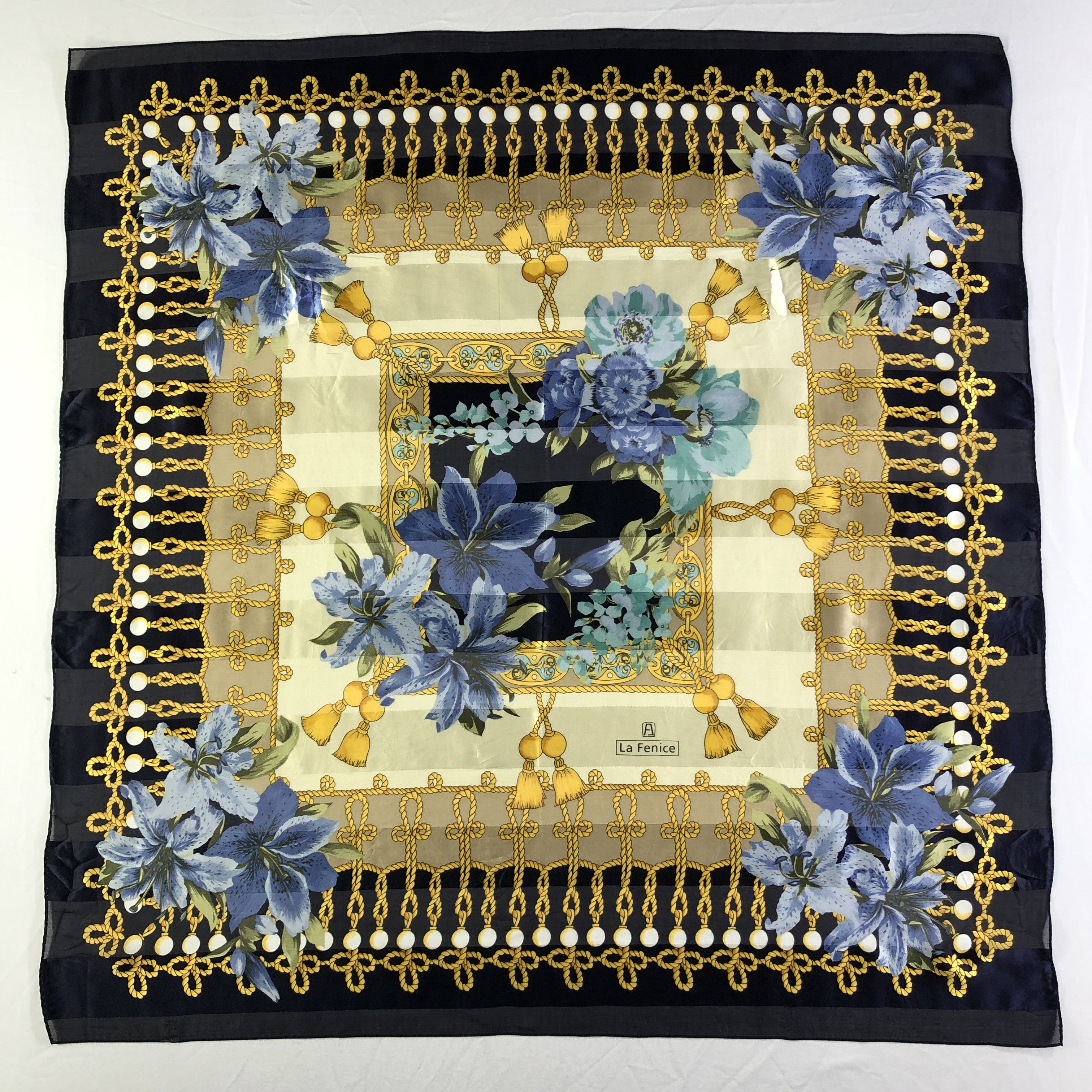 Vintage Vintage La Fenice Silk Scarf Size ONE SIZE - 2 Thumbnail