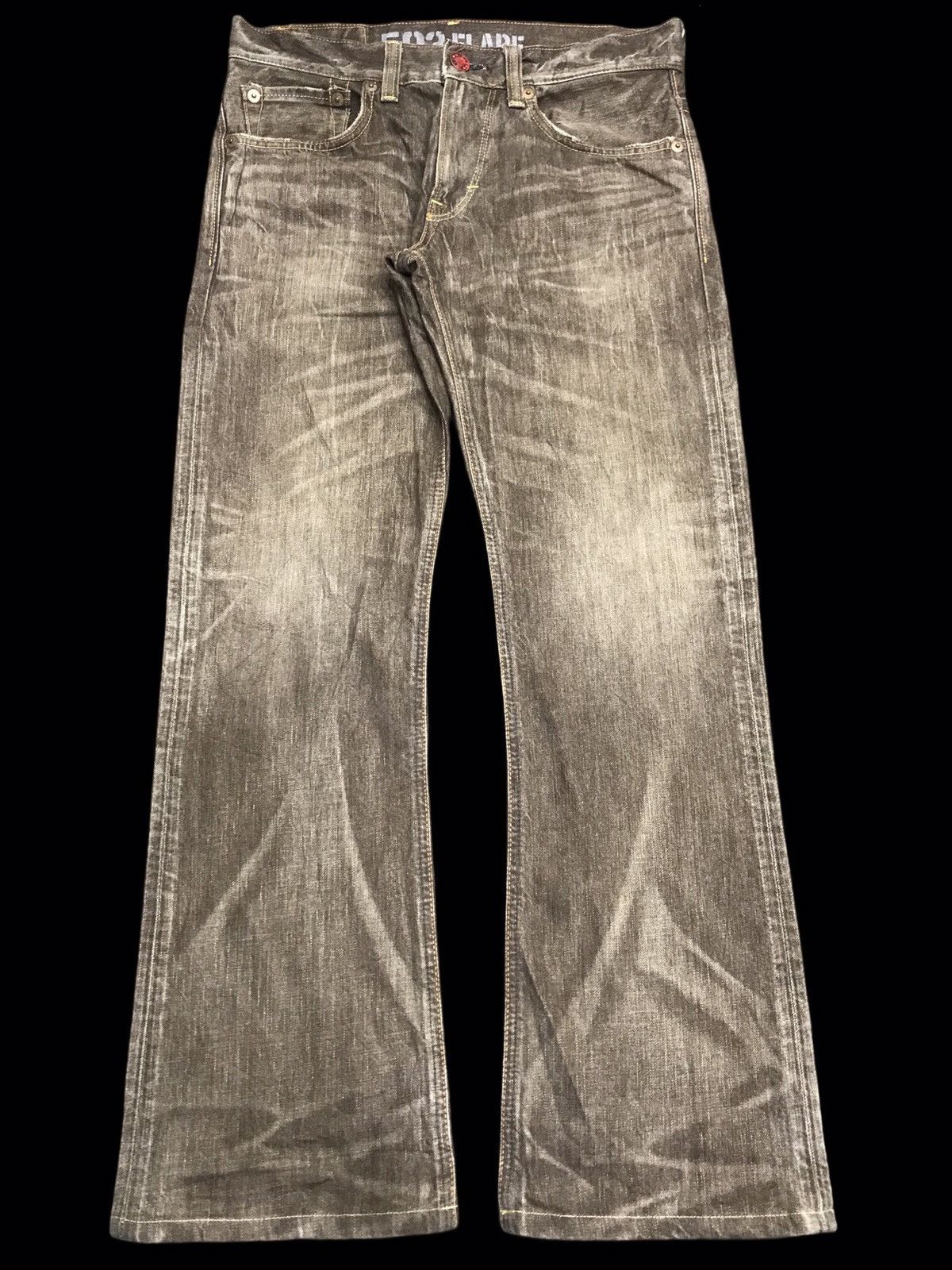 Edwin 💥FLARE💥ARCHIVAL RARE EDWIN 503 SICK FADES FLARE DENIM F382 Size US 32 / EU 48 - 1 Thumbnail