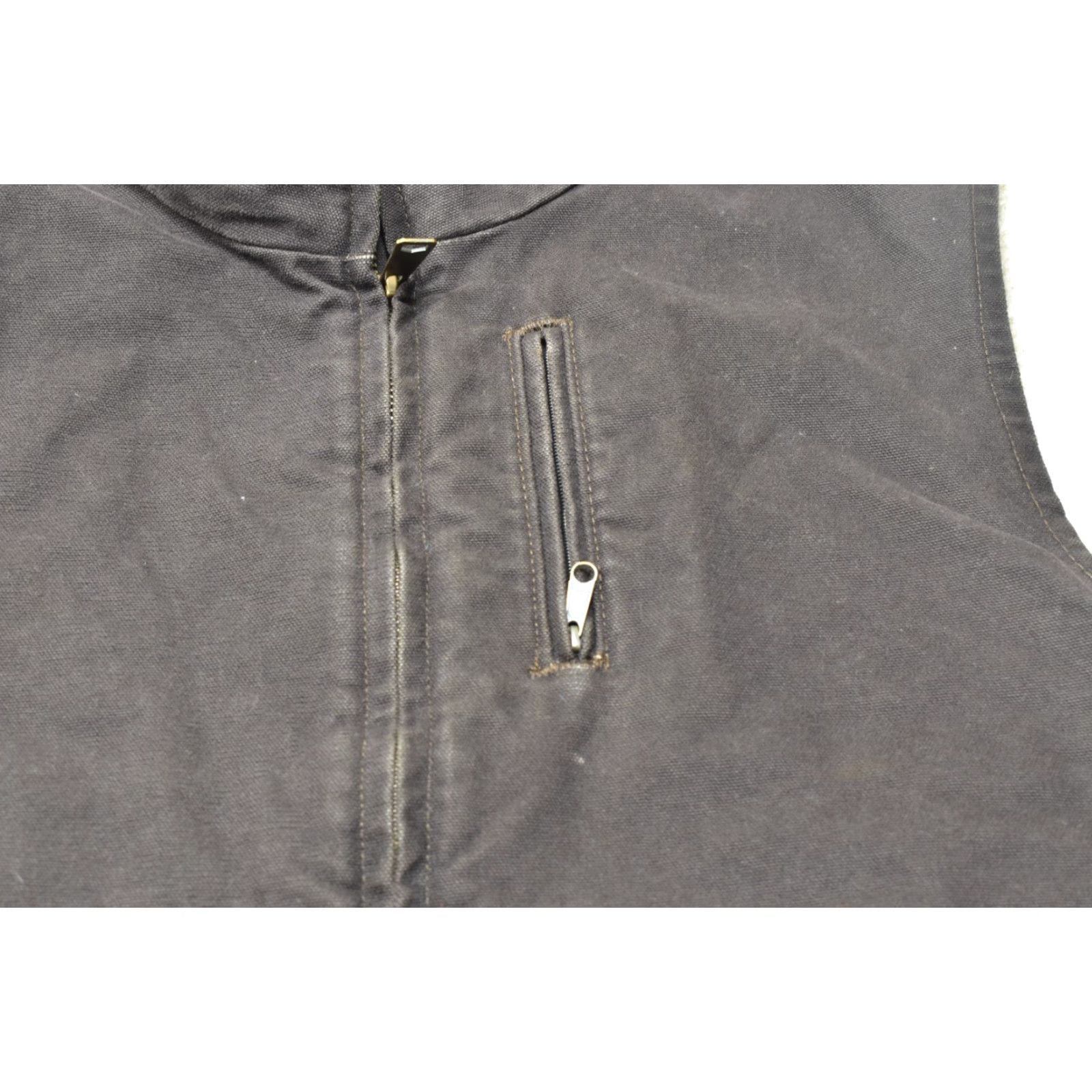 Carhartt VINTAGE Carhartt Sandstone Sherpa Lined Mock Neck Vest Dark Brown Women XL 16/18 Size XL / US 12-14 / IT 48-50 - 2 Thumbnail
