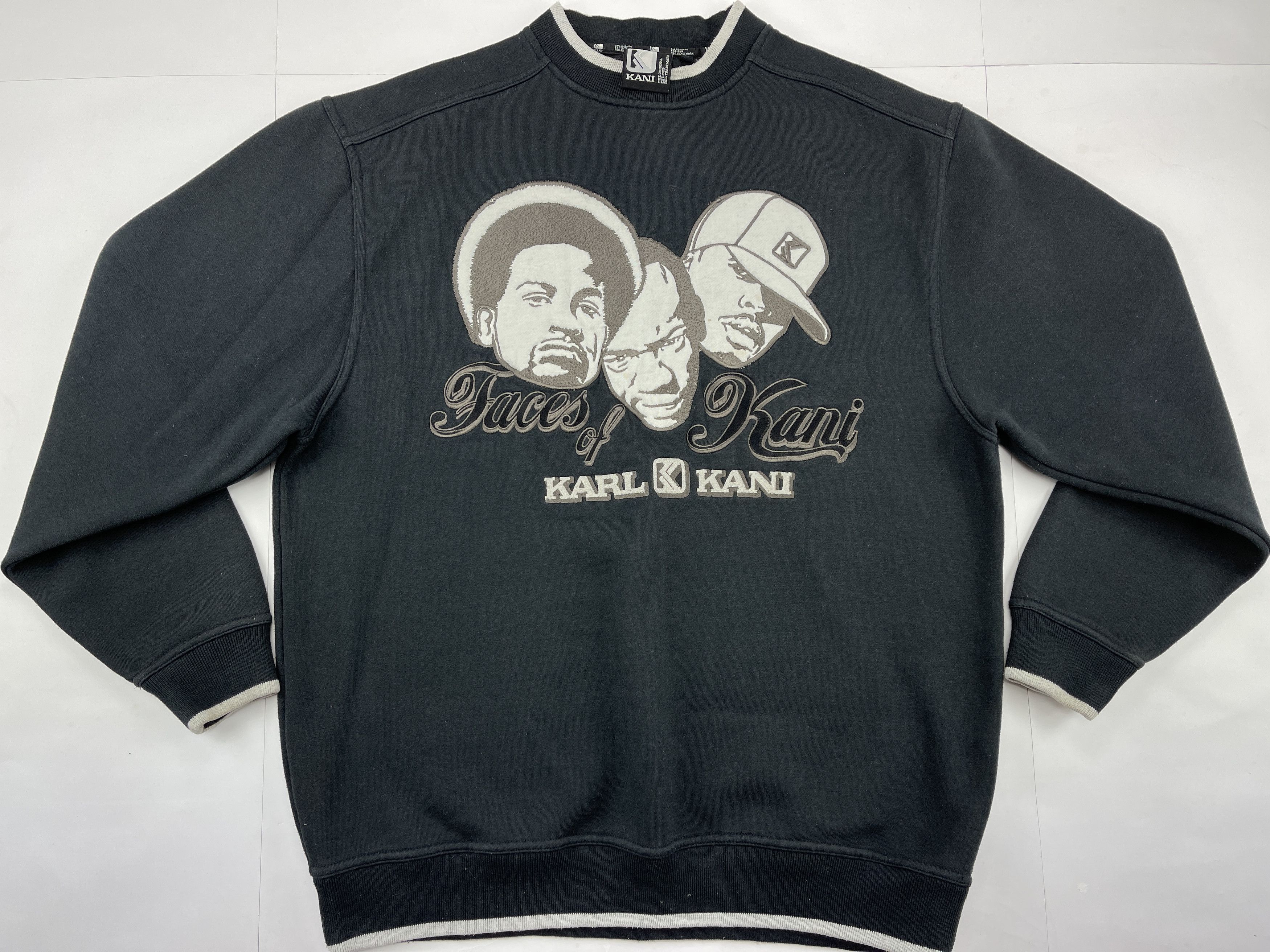Karl Kani KARL KANI sweatshirt, black, vintage Kani Faces, 90s size L Size US L / EU 52-54 / 3 - 5 Thumbnail