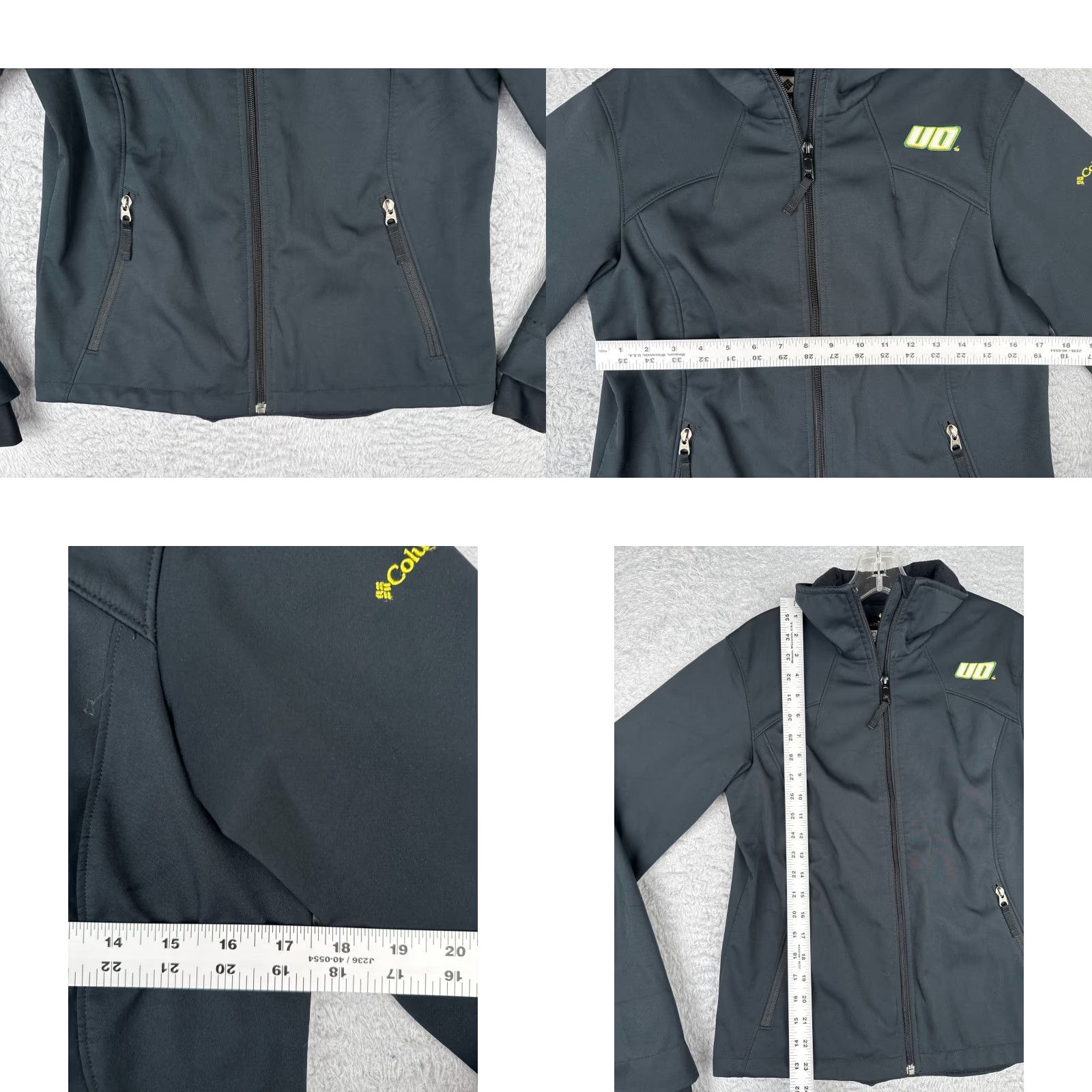 Vintage Columbia Jacket Womens Medium Black Full Zip Omni-Heat Oregon Ducks UD Polyester Size M / US 6-8 / IT 42-44 - 8 Thumbnail