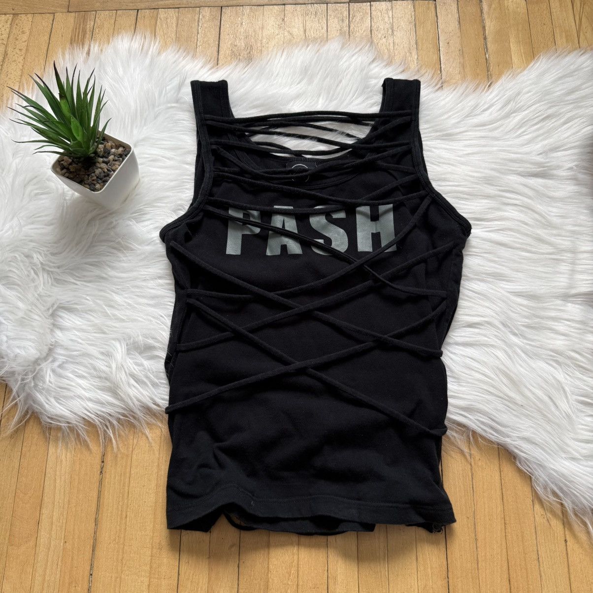 Hysteric Glamour 📌 Crazy Y2K Pash Cropped Lace Up Strappy Top Size M / US 6-8 / IT 42-44 - 1 Thumbnail