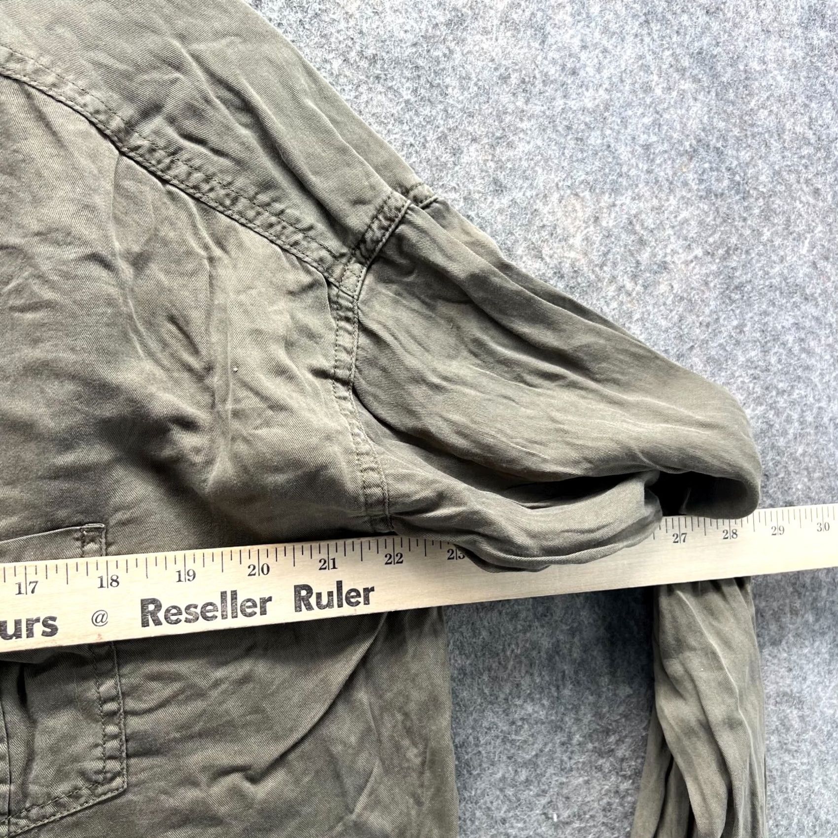 Prana VINTAGE prAna Shirt Women XL Green Button-Up Knit Lyocell Casual All Seasons 100% Solid Front Button Womens XS? Size XL / US 12-14 / IT 48-50 - 4 Thumbnail