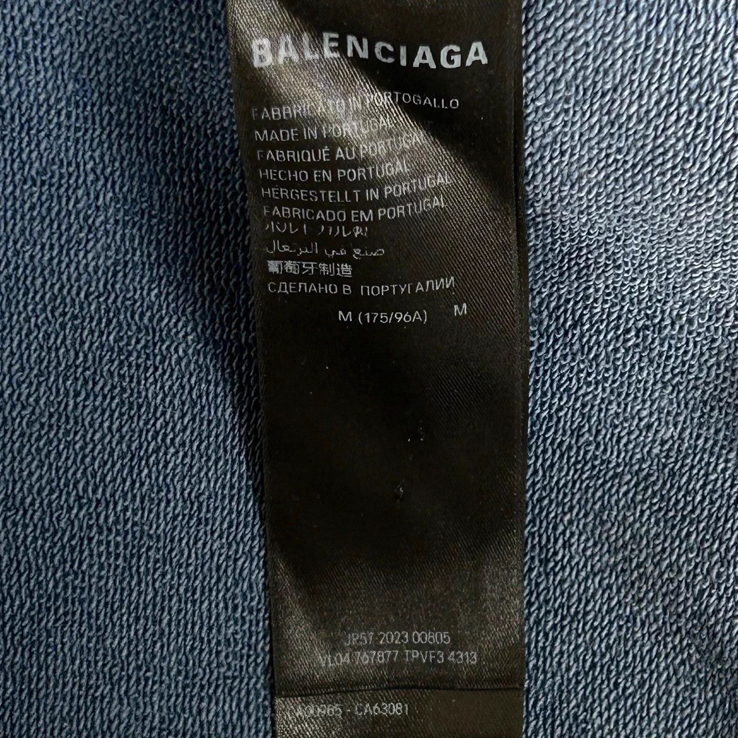 Balenciaga Balenciaga 3D Logo Washed Gradient Blue Sweatshirt Size US M / EU 48-50 / 2 - 3 Thumbnail