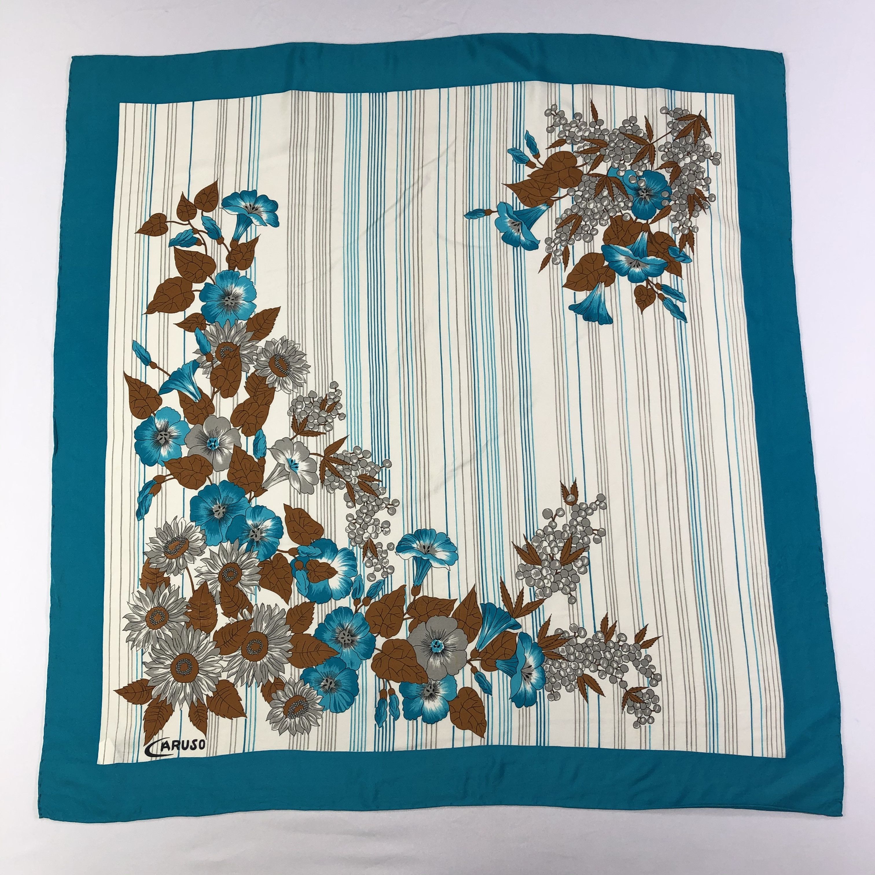 Caruso × Vintage Vintage Caruso Silk Scarf Size ONE SIZE - 2 Thumbnail